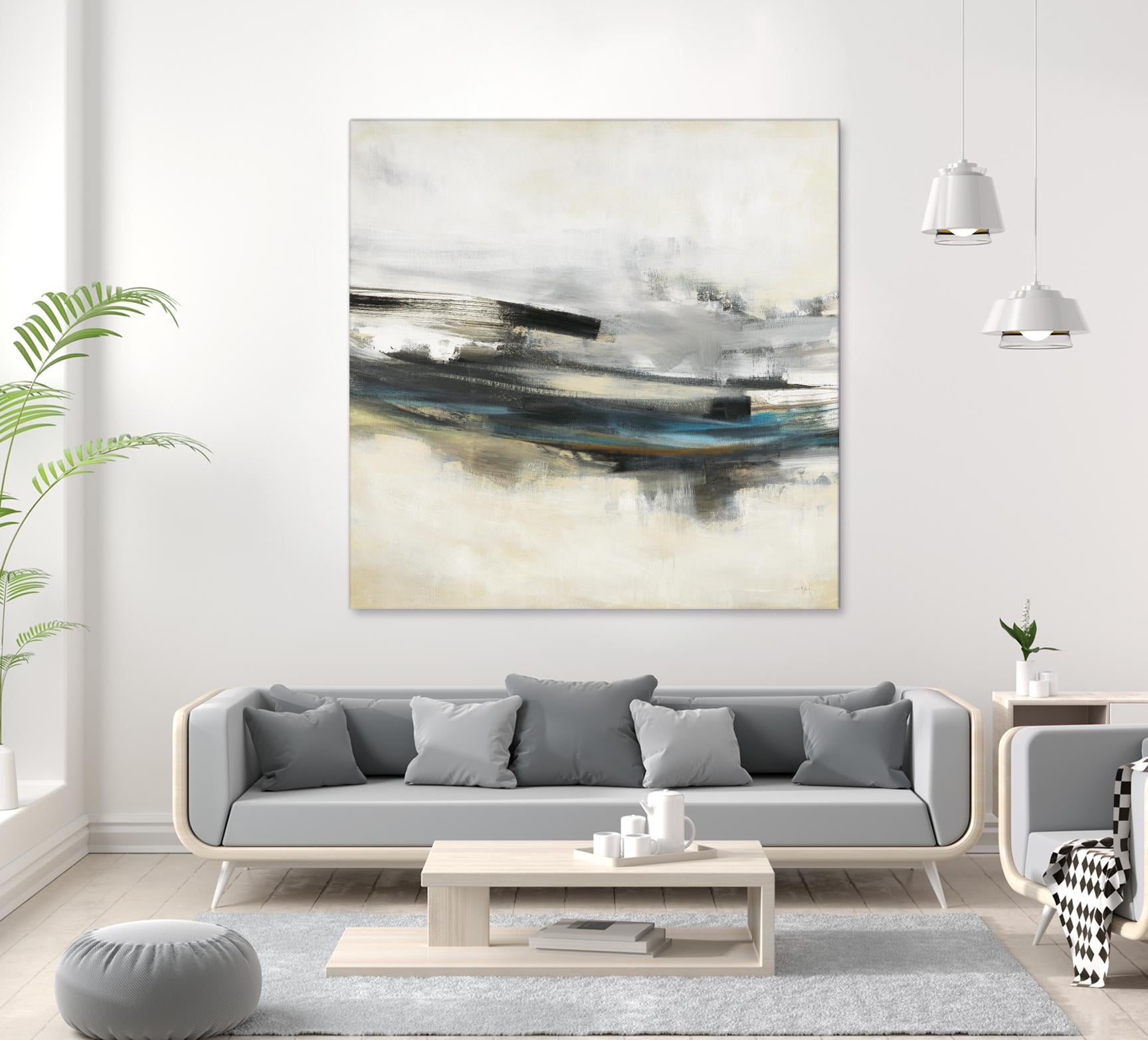 Sweet Sweep by KC Haxton on GIANT ART - blue abstract