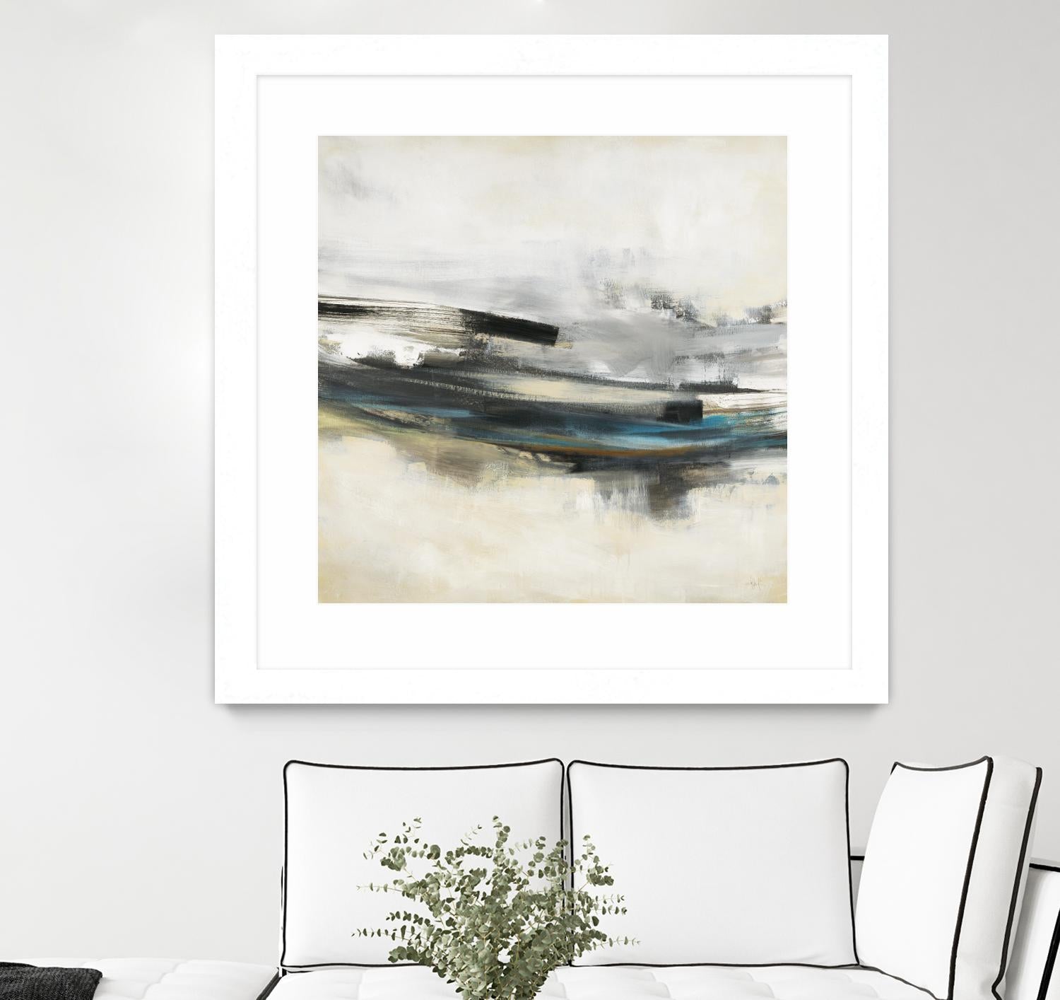 Sweet Sweep by KC Haxton on GIANT ART - blue abstract