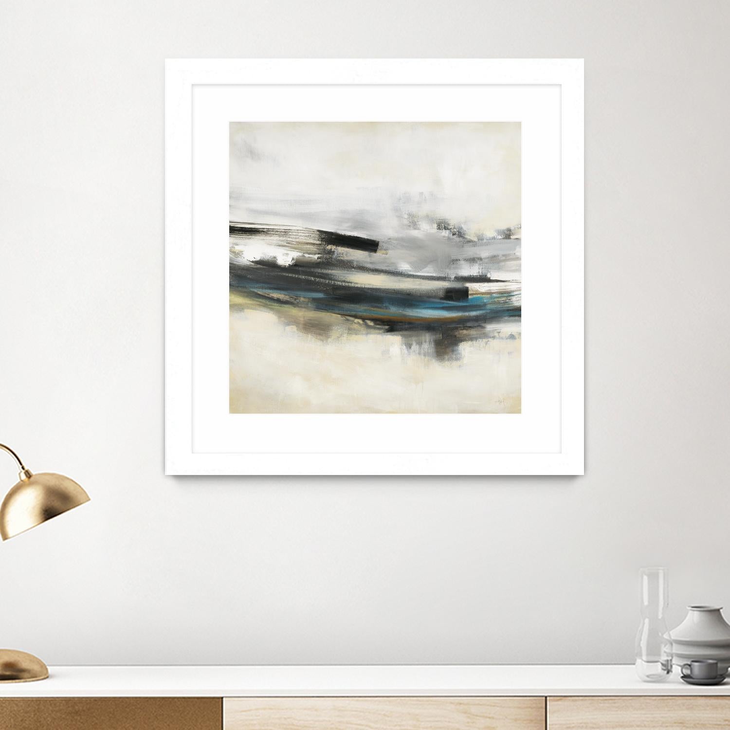 Sweet Sweep by KC Haxton on GIANT ART - blue abstract