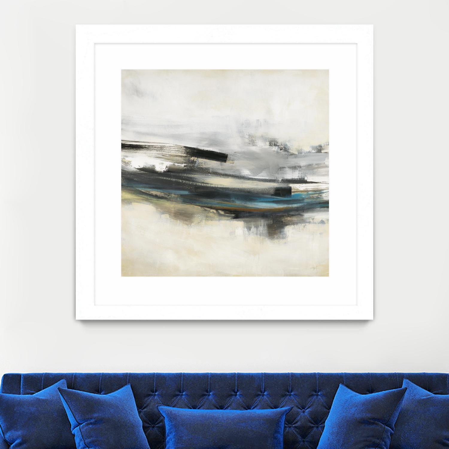 Sweet Sweep by KC Haxton on GIANT ART - blue abstract