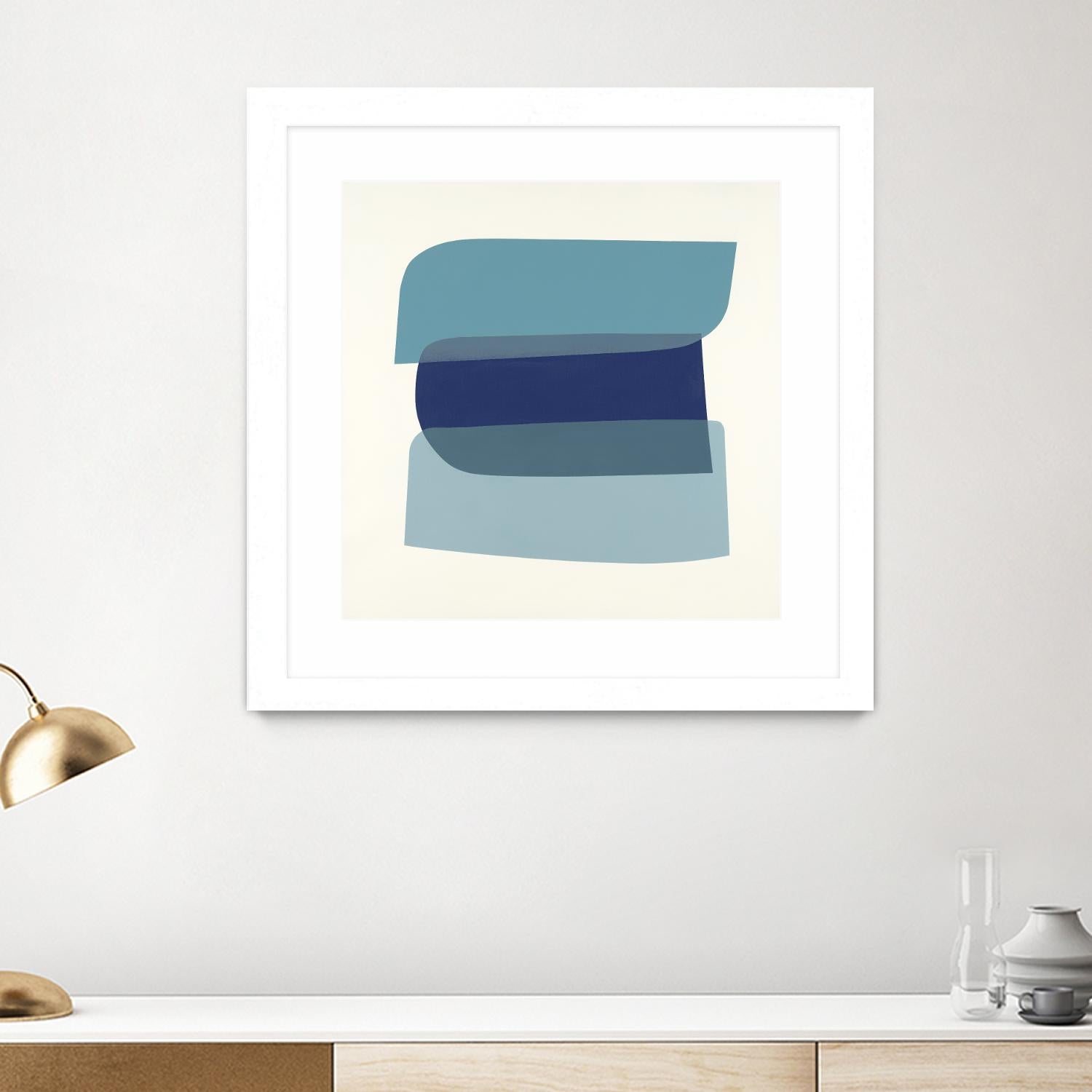 Shapes II V5 by KC Haxton on GIANT ART - blues geometric shapes