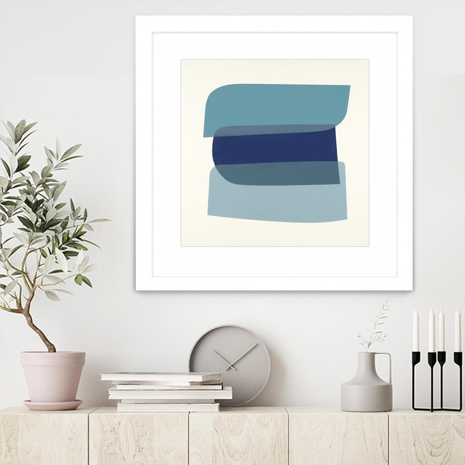 Shapes II V5 by KC Haxton on GIANT ART - blues geometric shapes