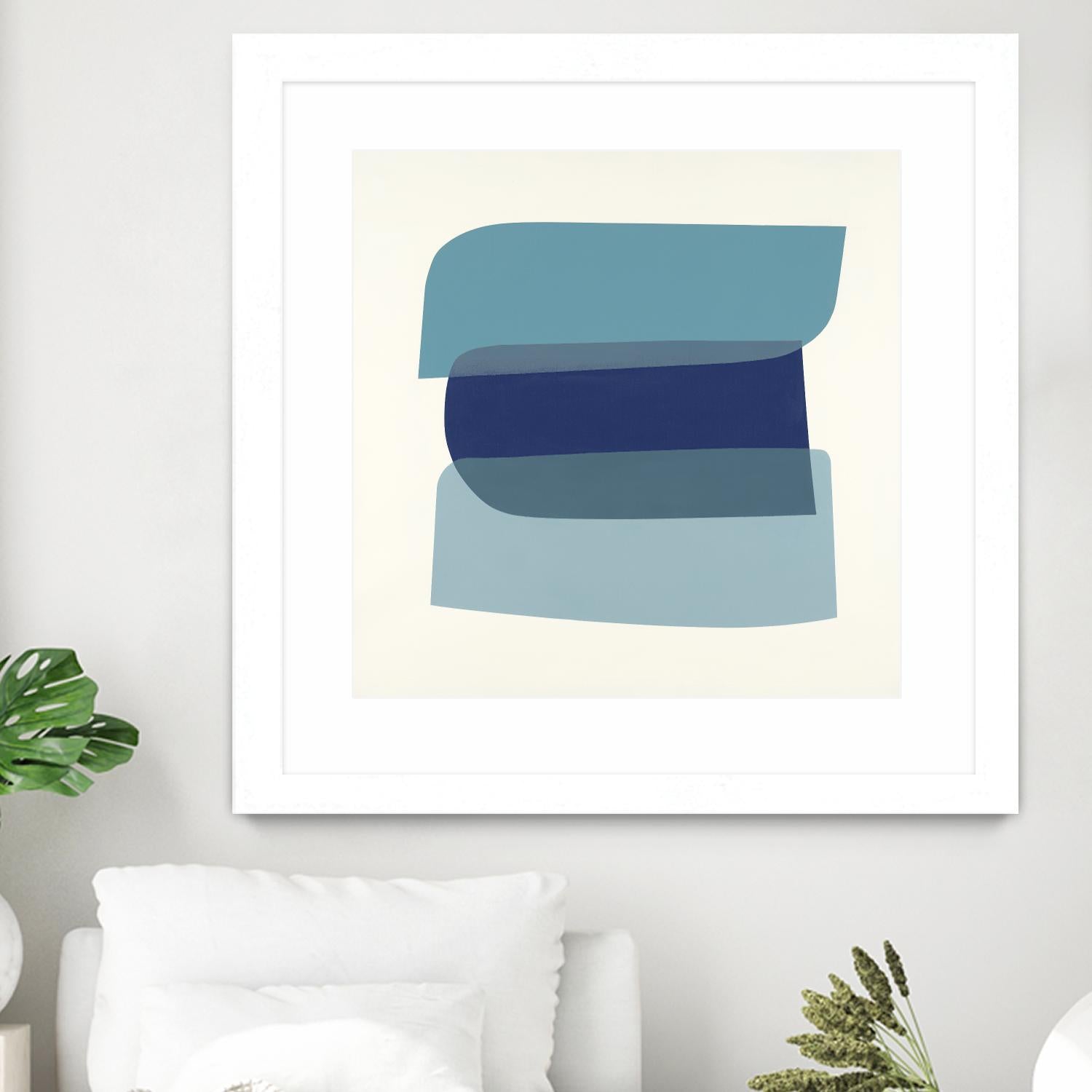 Shapes II V5 by KC Haxton on GIANT ART - blues geometric shapes