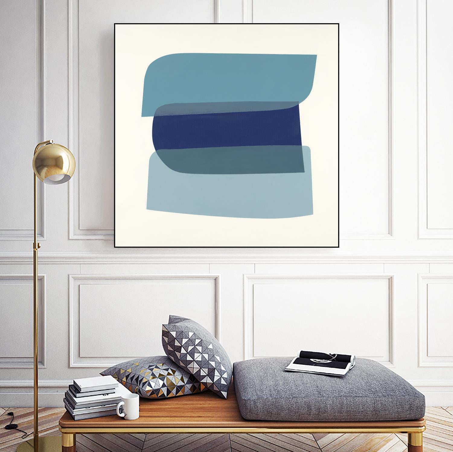 Shapes II V5 by KC Haxton on GIANT ART - blues geometric shapes