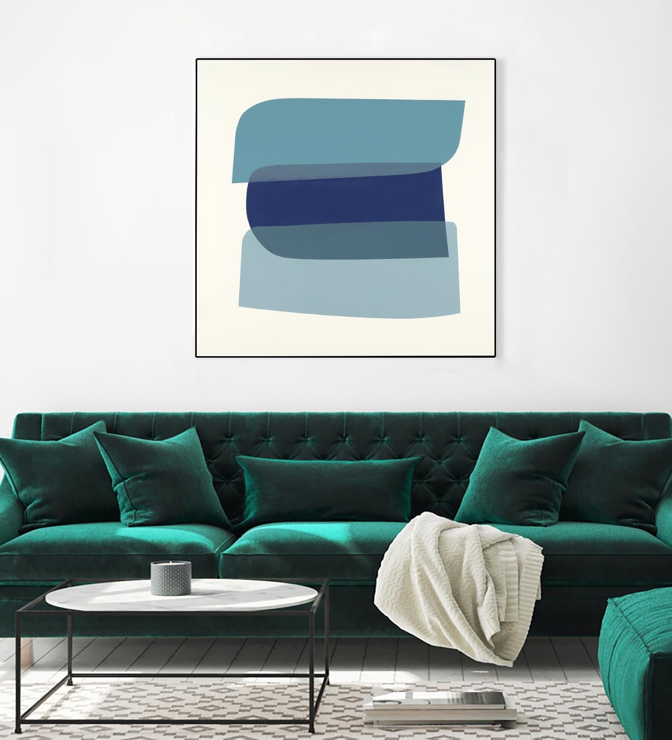 Shapes II V5 by KC Haxton on GIANT ART - blues geometric shapes