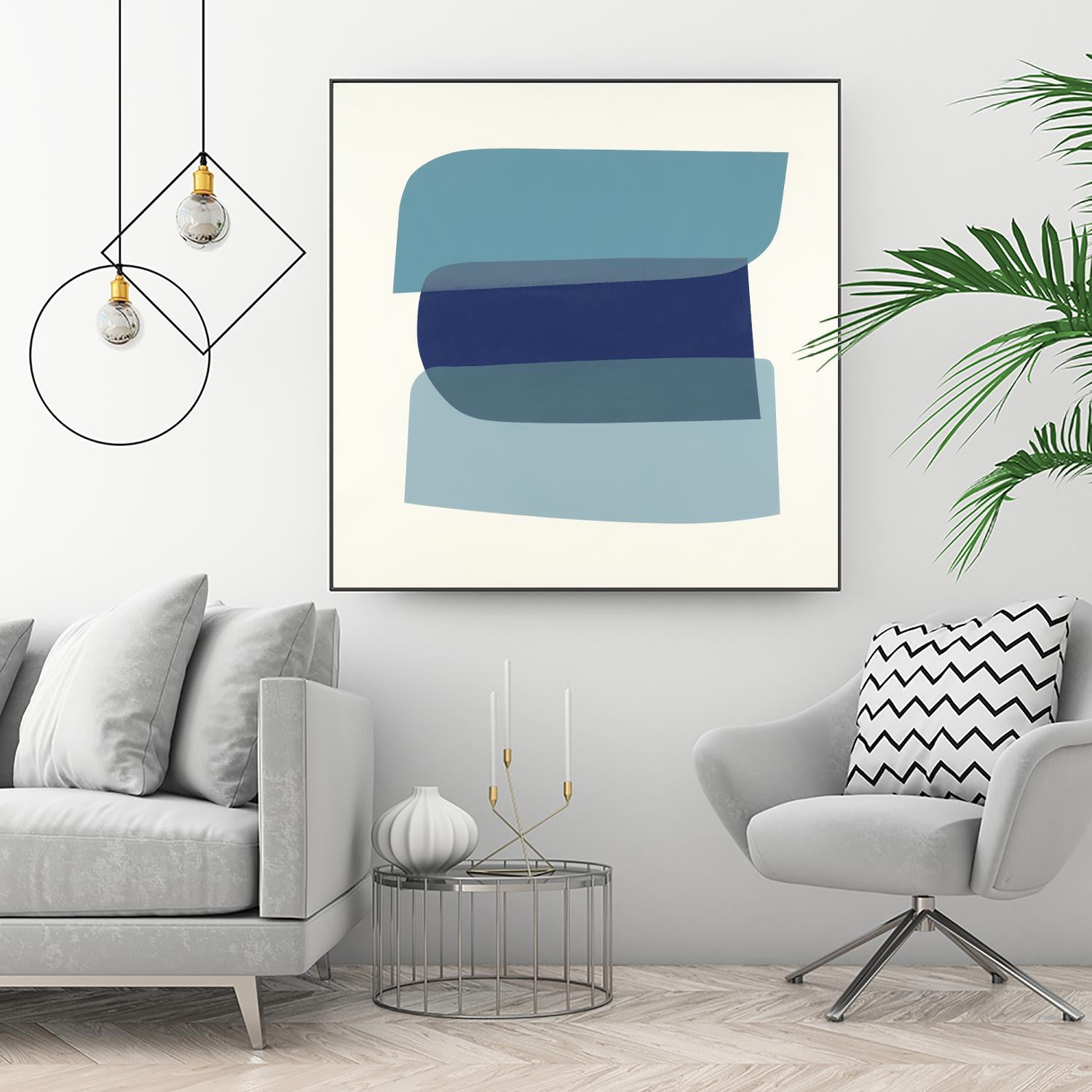 Shapes II V5 by KC Haxton on GIANT ART - blues geometric shapes