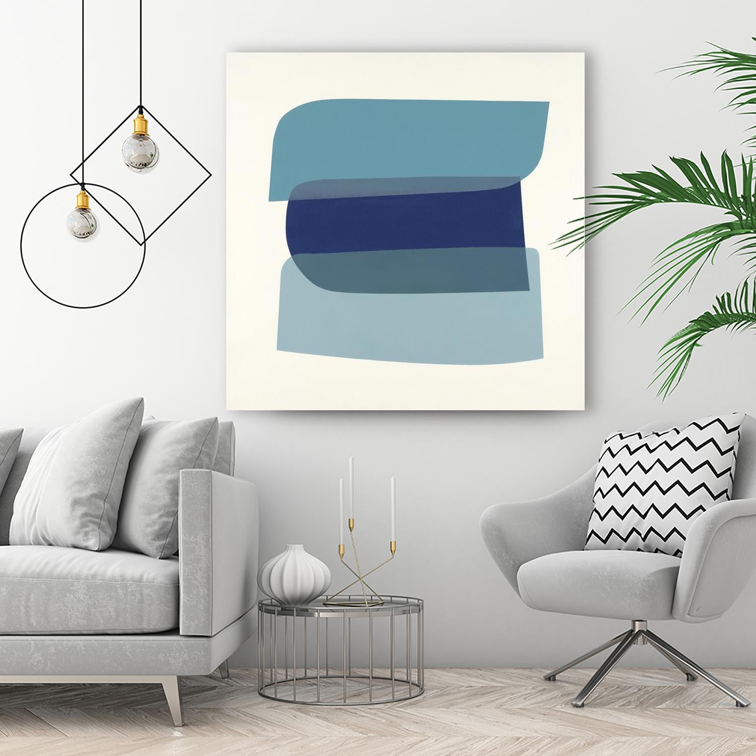 Shapes II V5 by KC Haxton on GIANT ART - blues geometric shapes