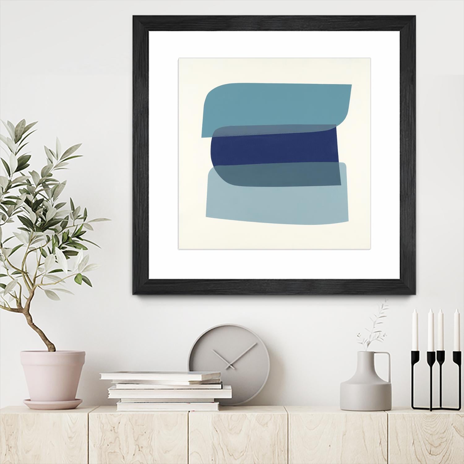 Shapes II V5 by KC Haxton on GIANT ART - blues geometric shapes