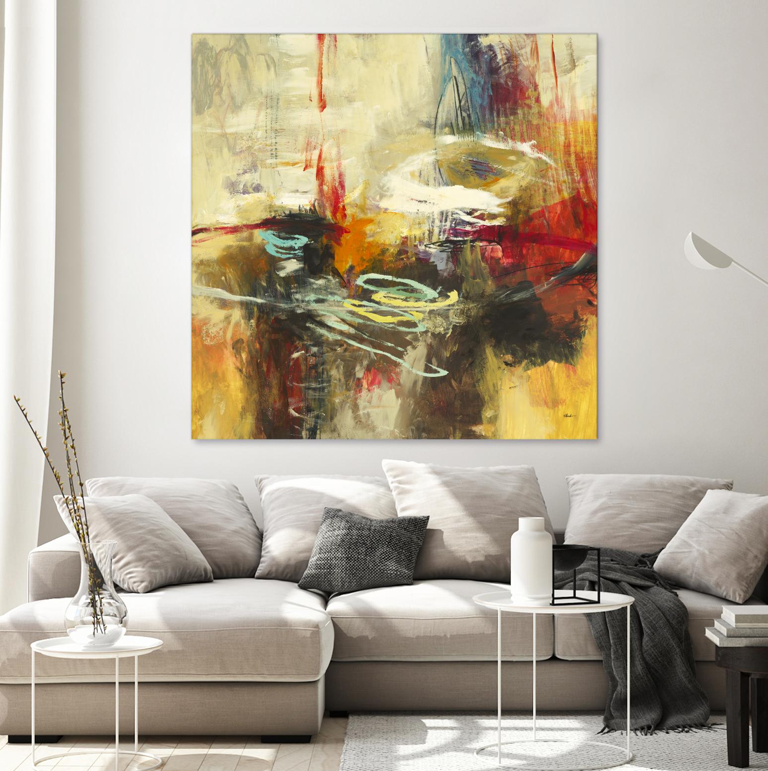 Instictual Beauty II by Randy Hibberd on GIANT ART - red abstract