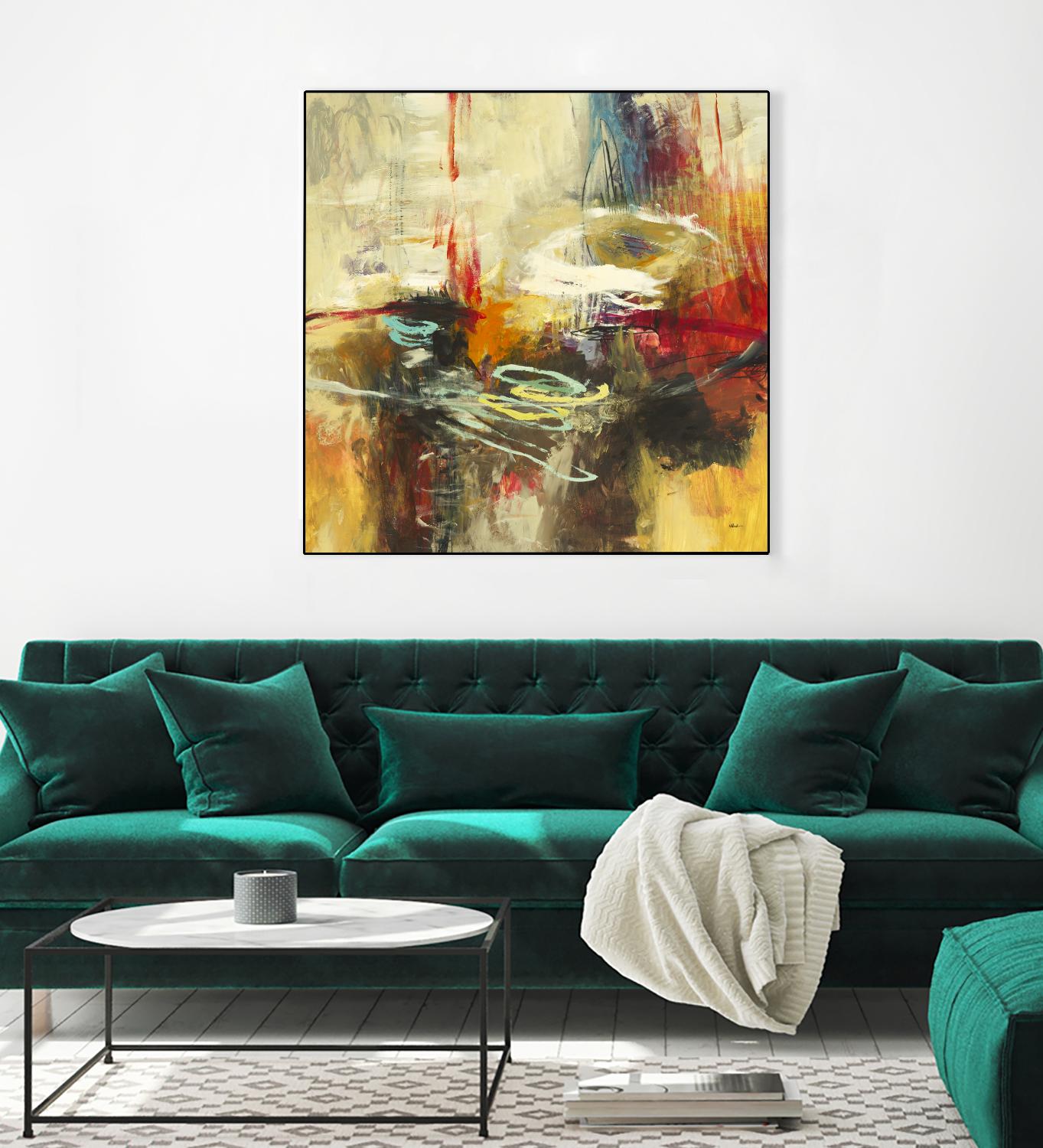 Instictual Beauty II by Randy Hibberd on GIANT ART - red abstract