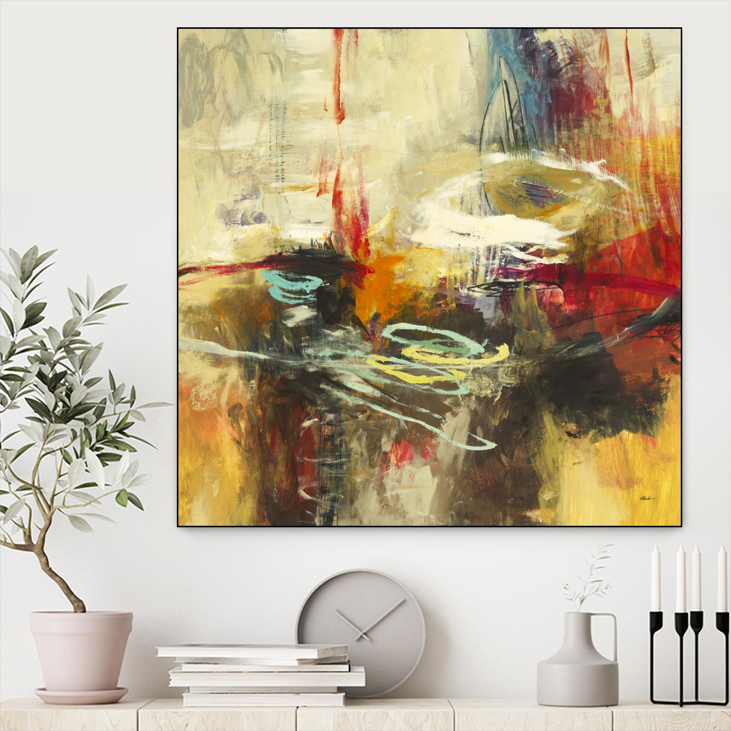 Instictual Beauty II by Randy Hibberd on GIANT ART - red abstract