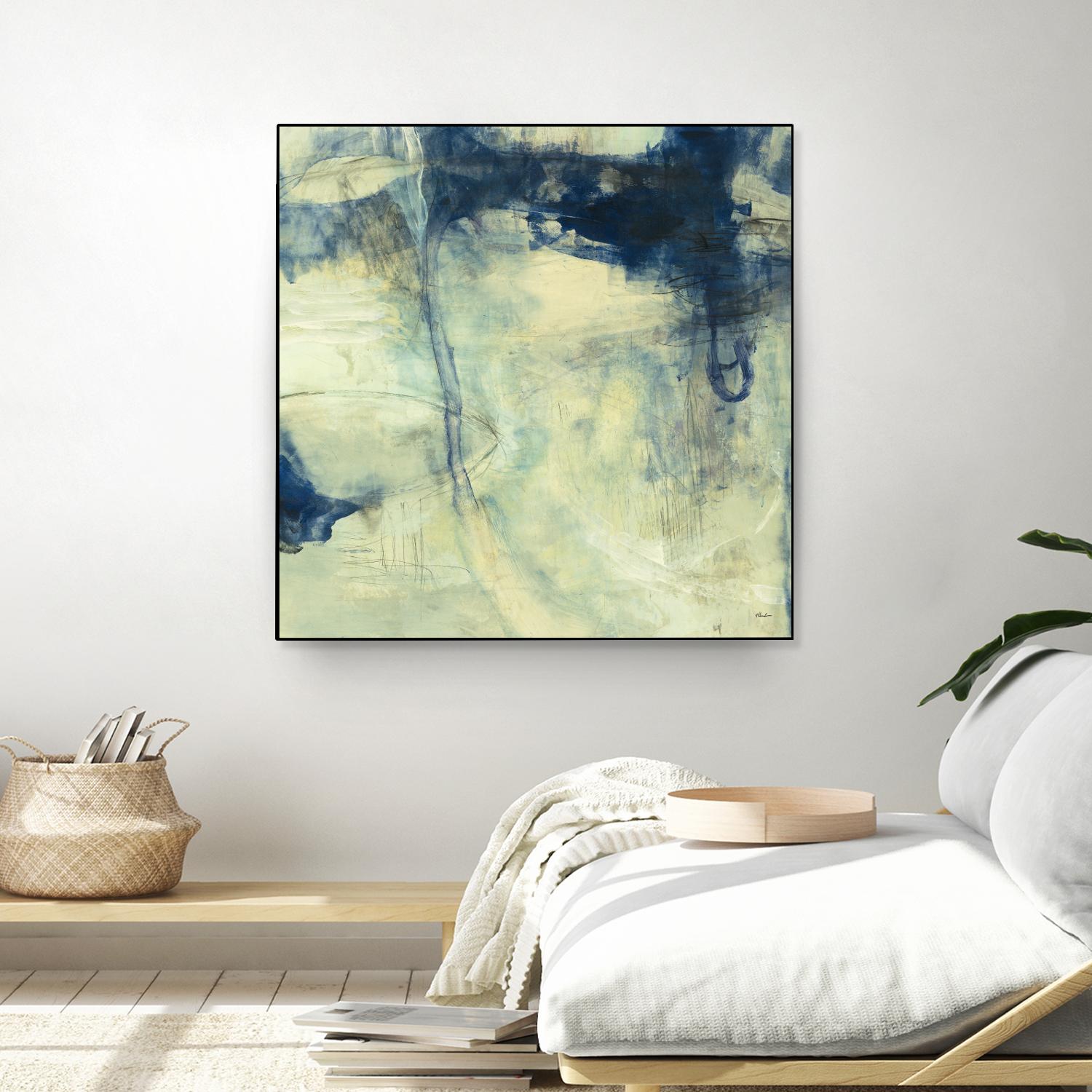 Blue Daze I by Randy Hibberd on GIANT ART - beige abstract