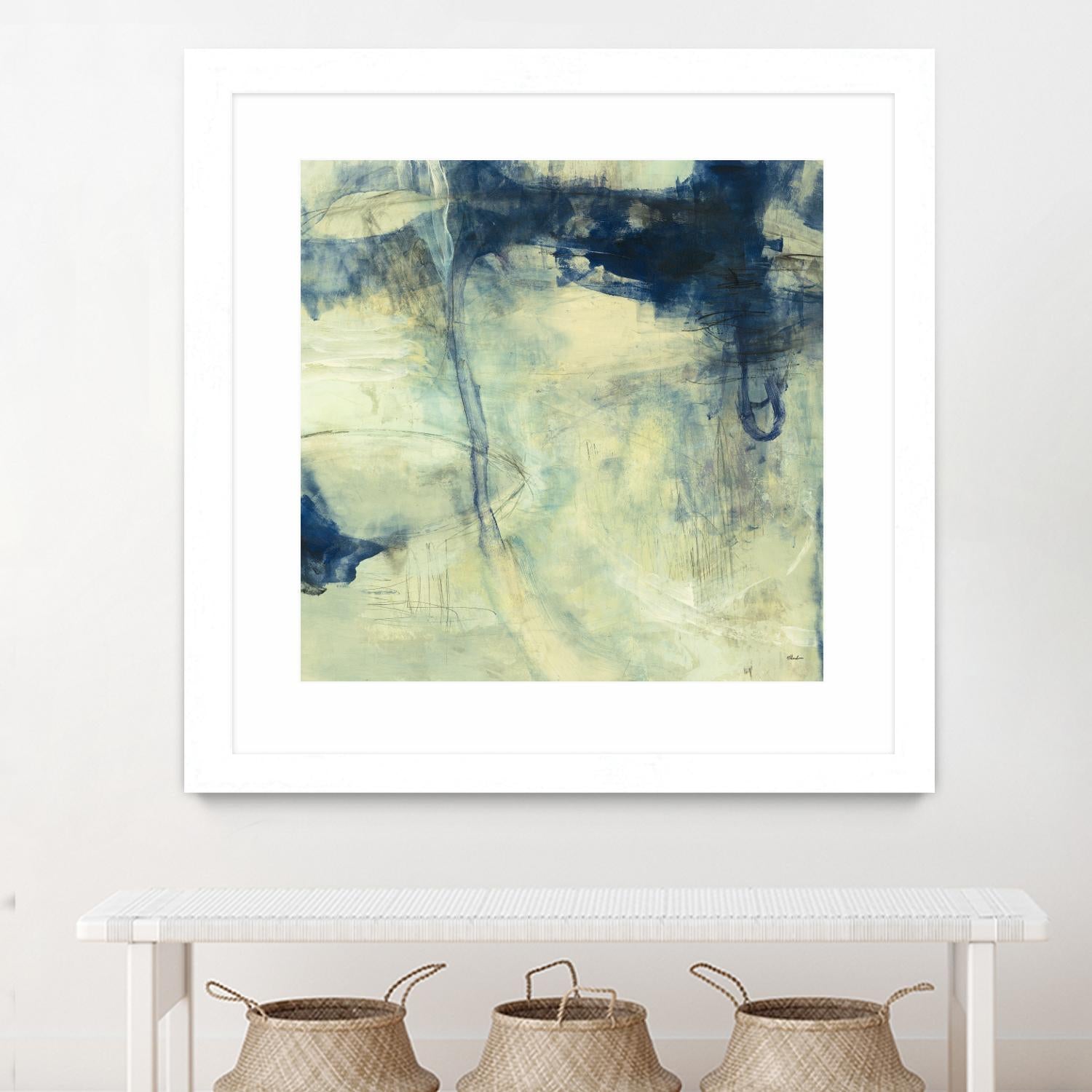 Blue Daze I by Randy Hibberd on GIANT ART - beige abstract