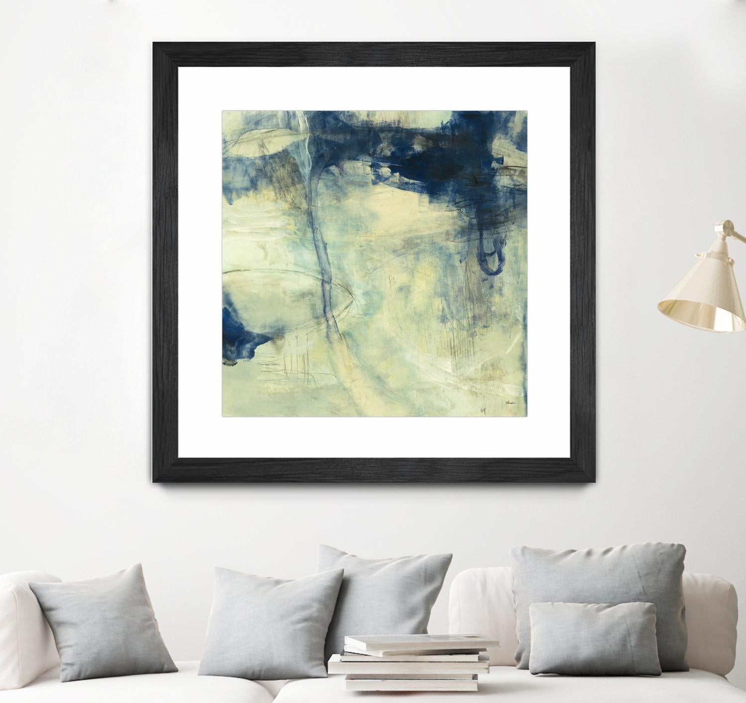 Blue Daze I by Randy Hibberd on GIANT ART - beige abstract