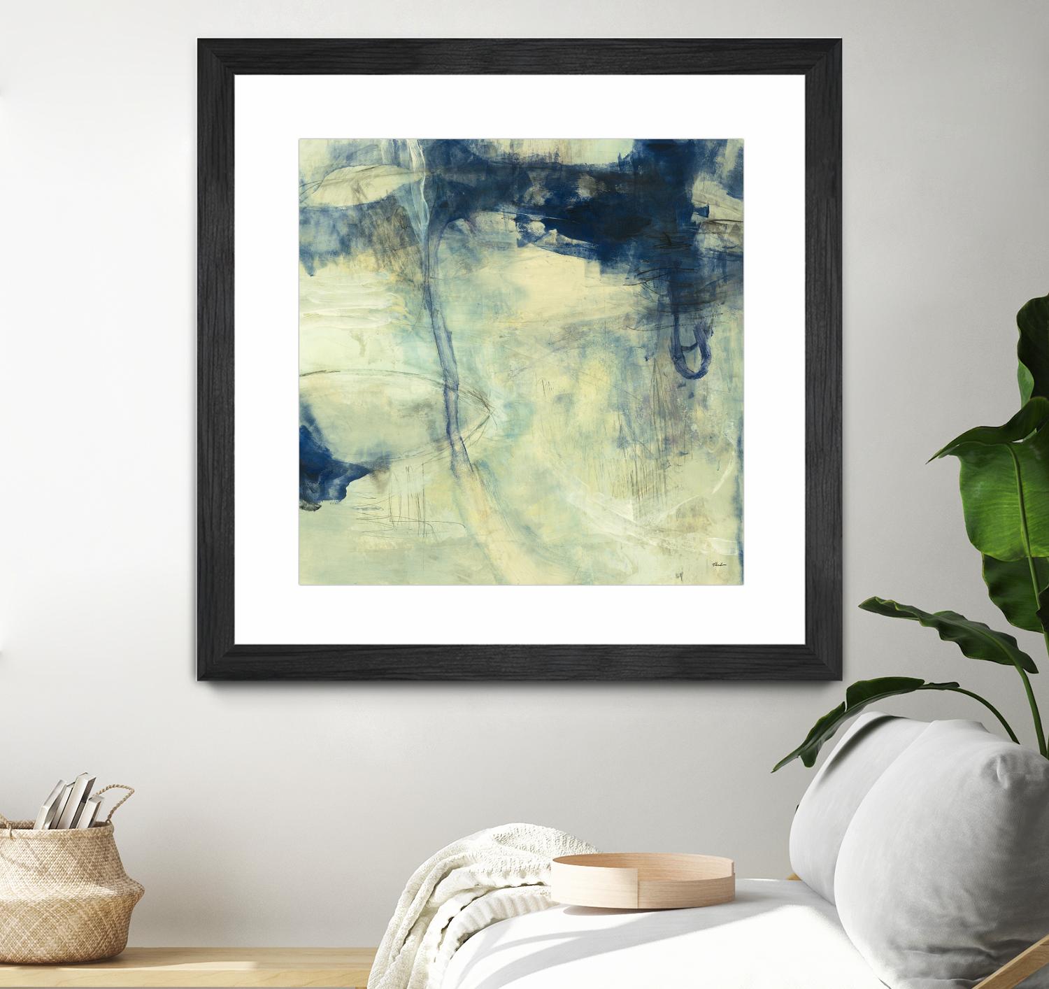 Blue Daze I by Randy Hibberd on GIANT ART - beige abstract