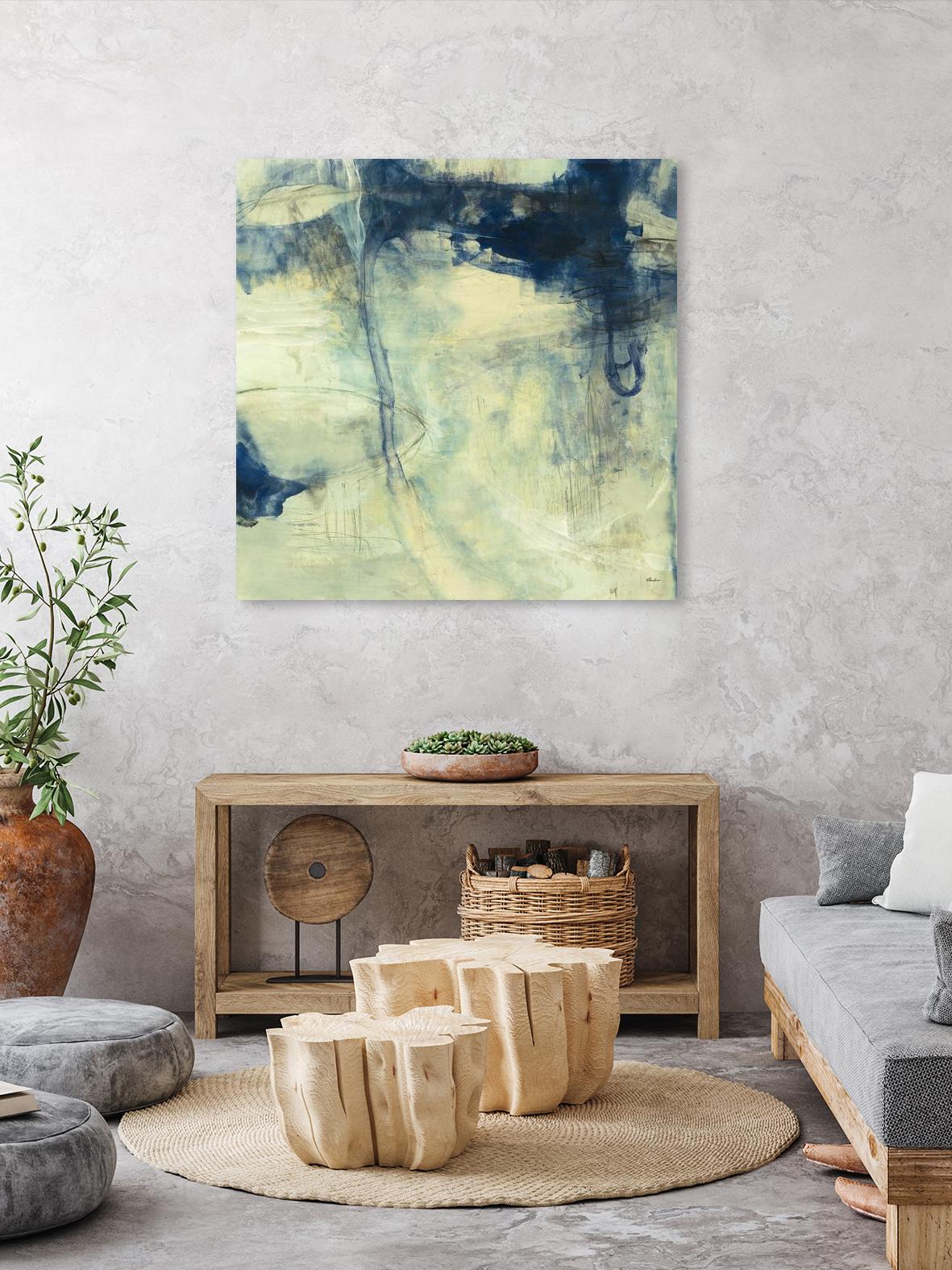 Blue Daze I by Randy Hibberd on GIANT ART - beige abstract