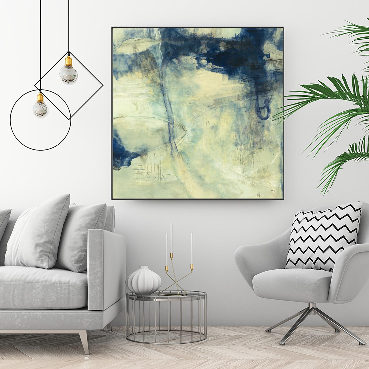 Blue Daze I by Randy Hibberd on GIANT ART - beige abstract