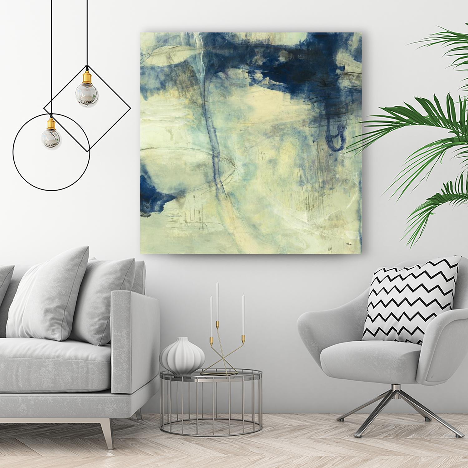 Blue Daze I by Randy Hibberd on GIANT ART - beige abstract