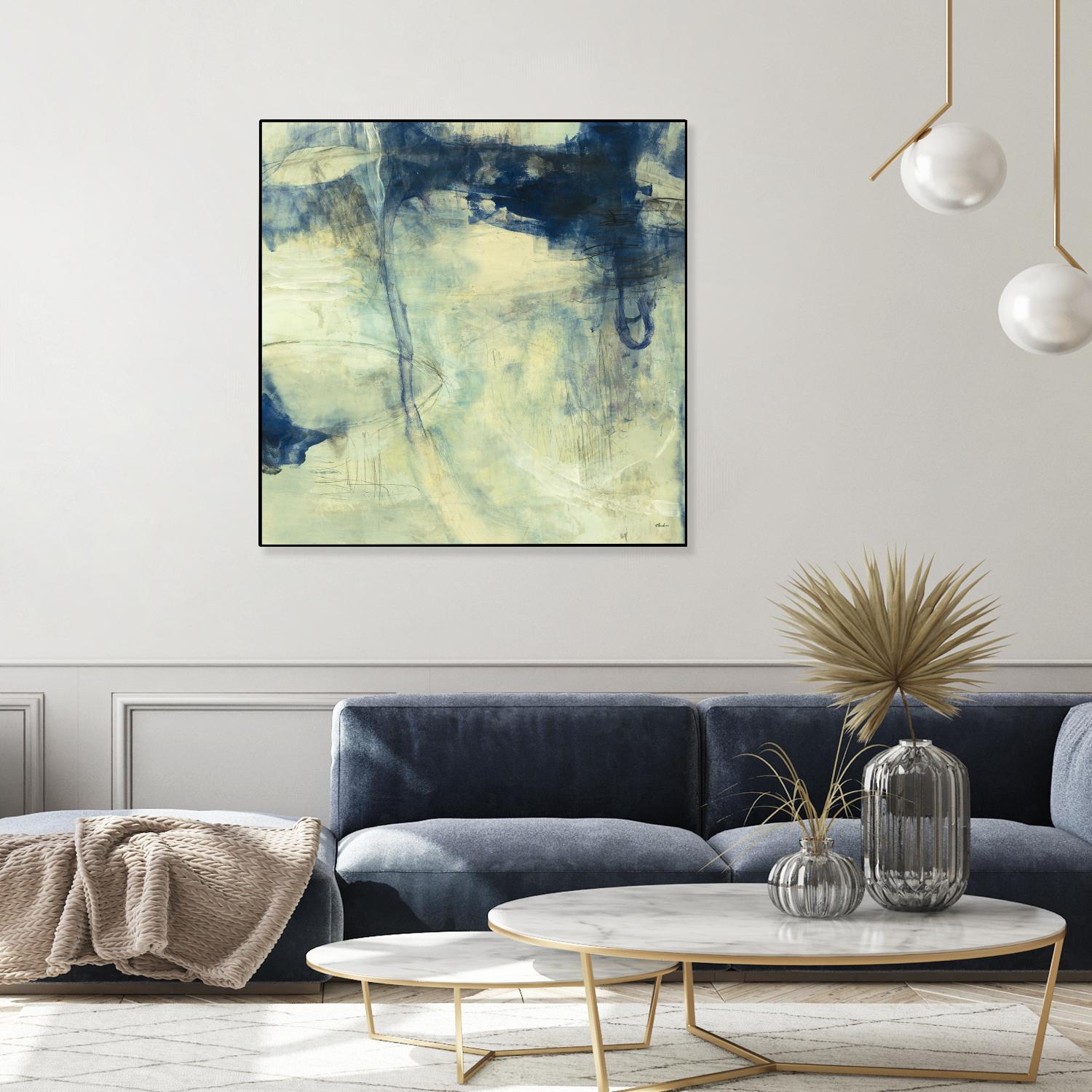 Blue Daze I by Randy Hibberd on GIANT ART - beige abstract
