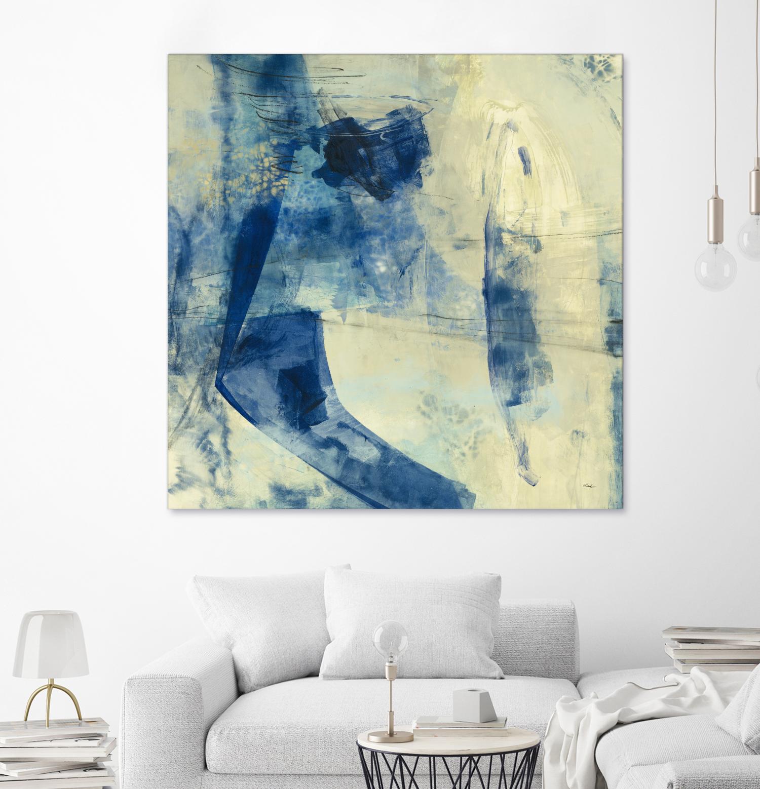 Blue Daze II by Randy Hibberd on GIANT ART - beige abstract