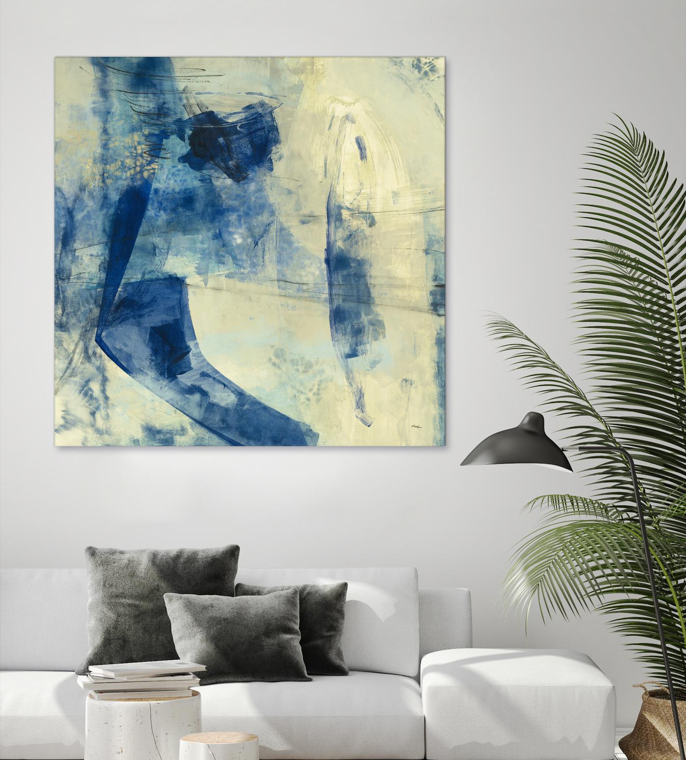 Blue Daze II by Randy Hibberd on GIANT ART - beige abstract
