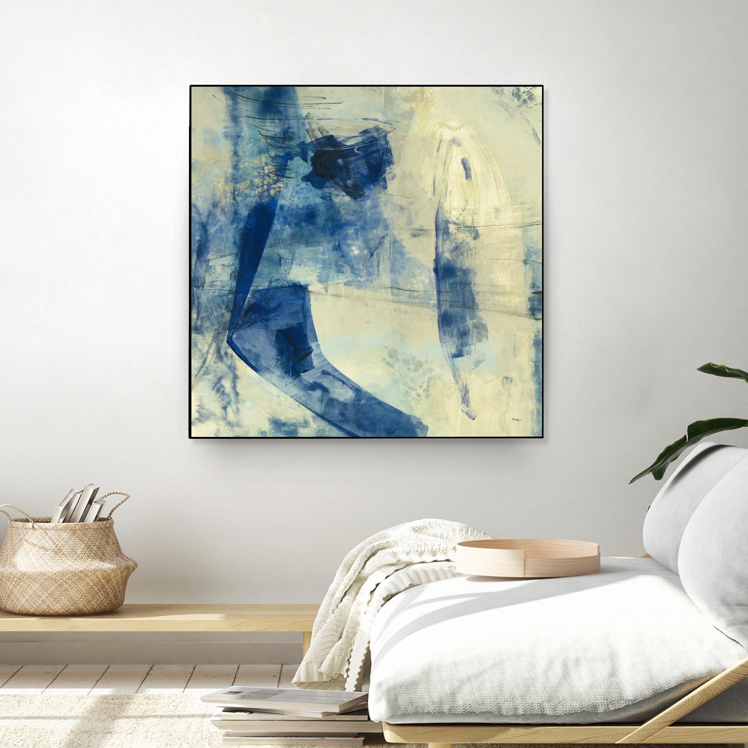 Blue Daze II by Randy Hibberd on GIANT ART - beige abstract