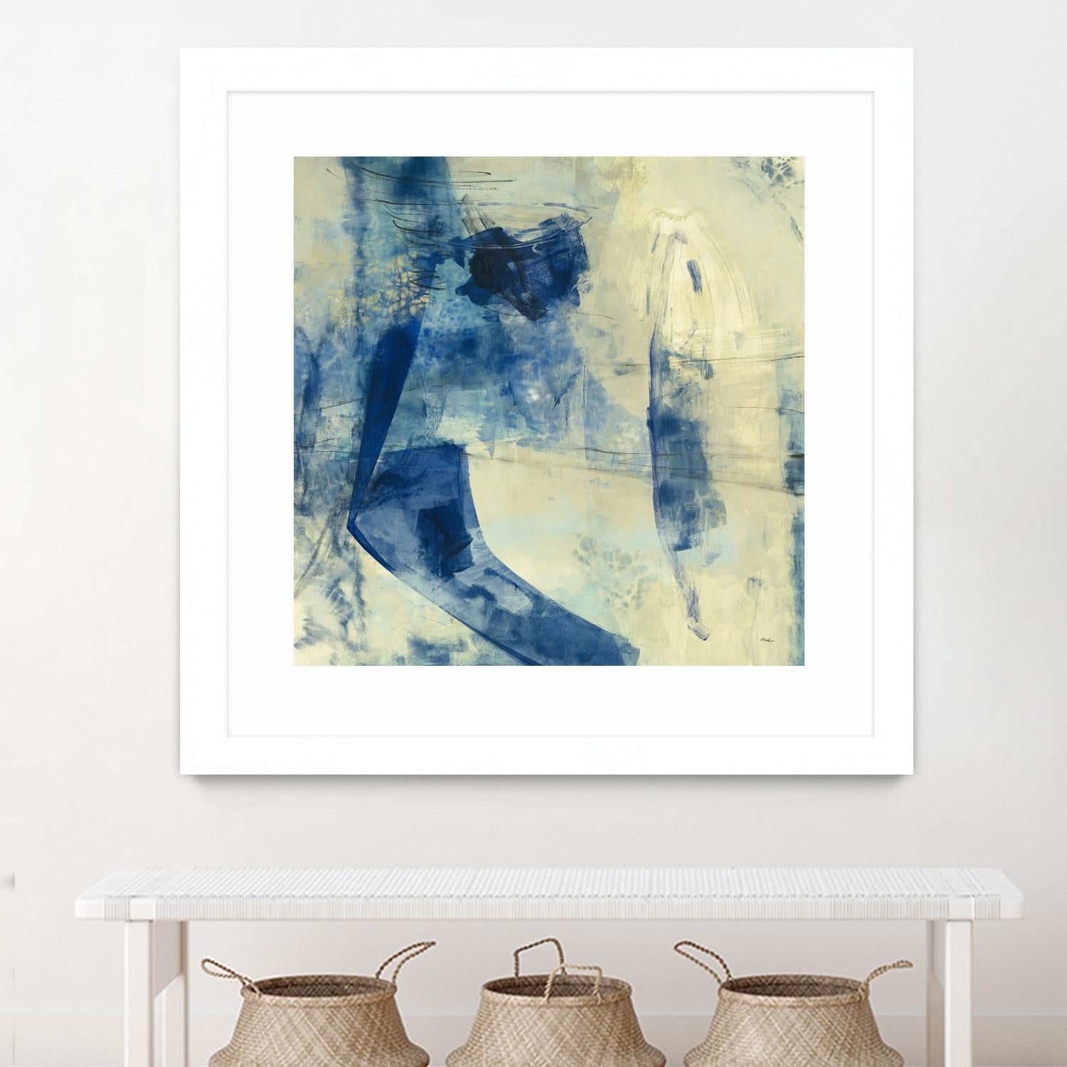 Blue Daze II by Randy Hibberd on GIANT ART - beige abstract