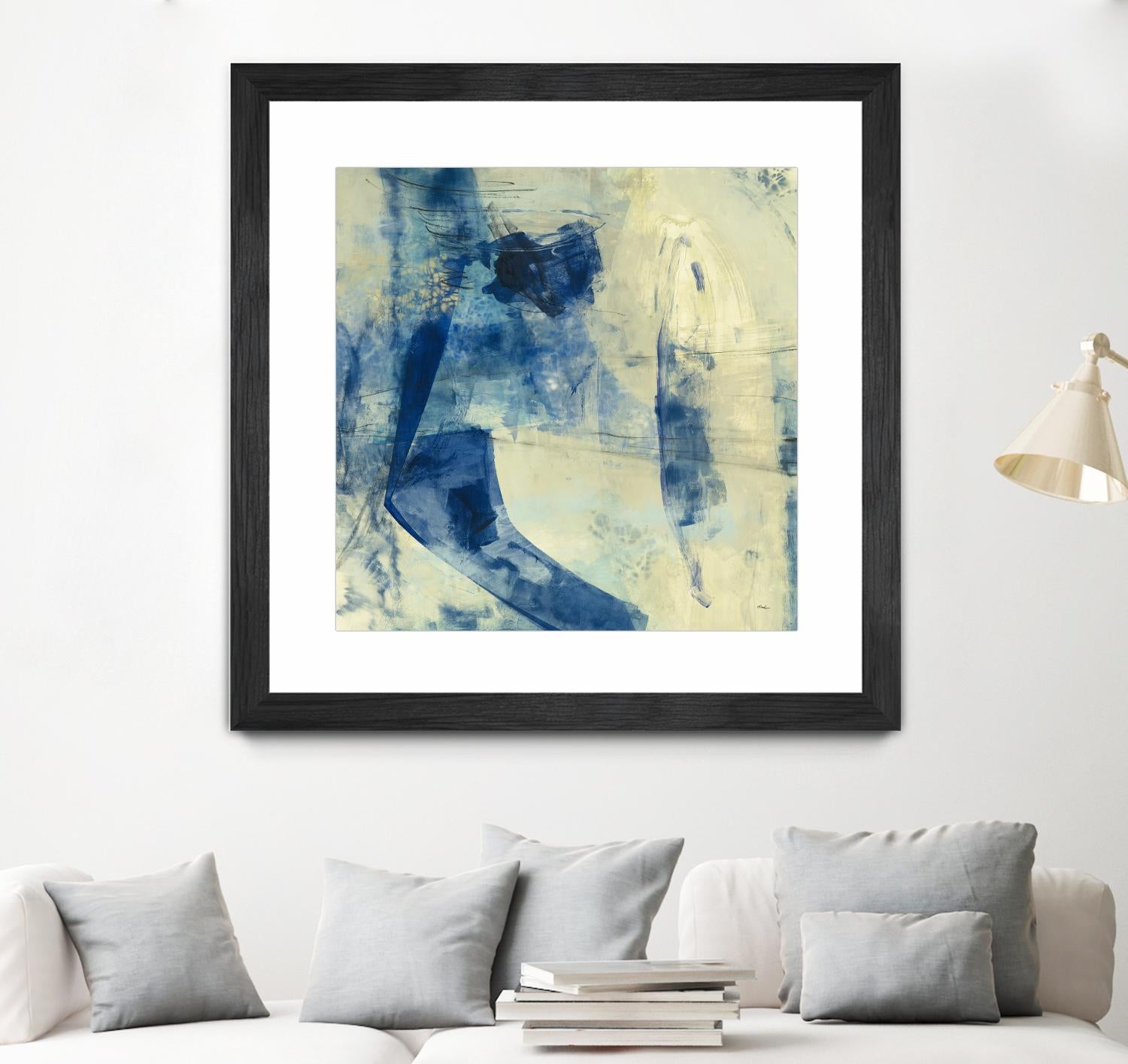 Blue Daze II by Randy Hibberd on GIANT ART - beige abstract
