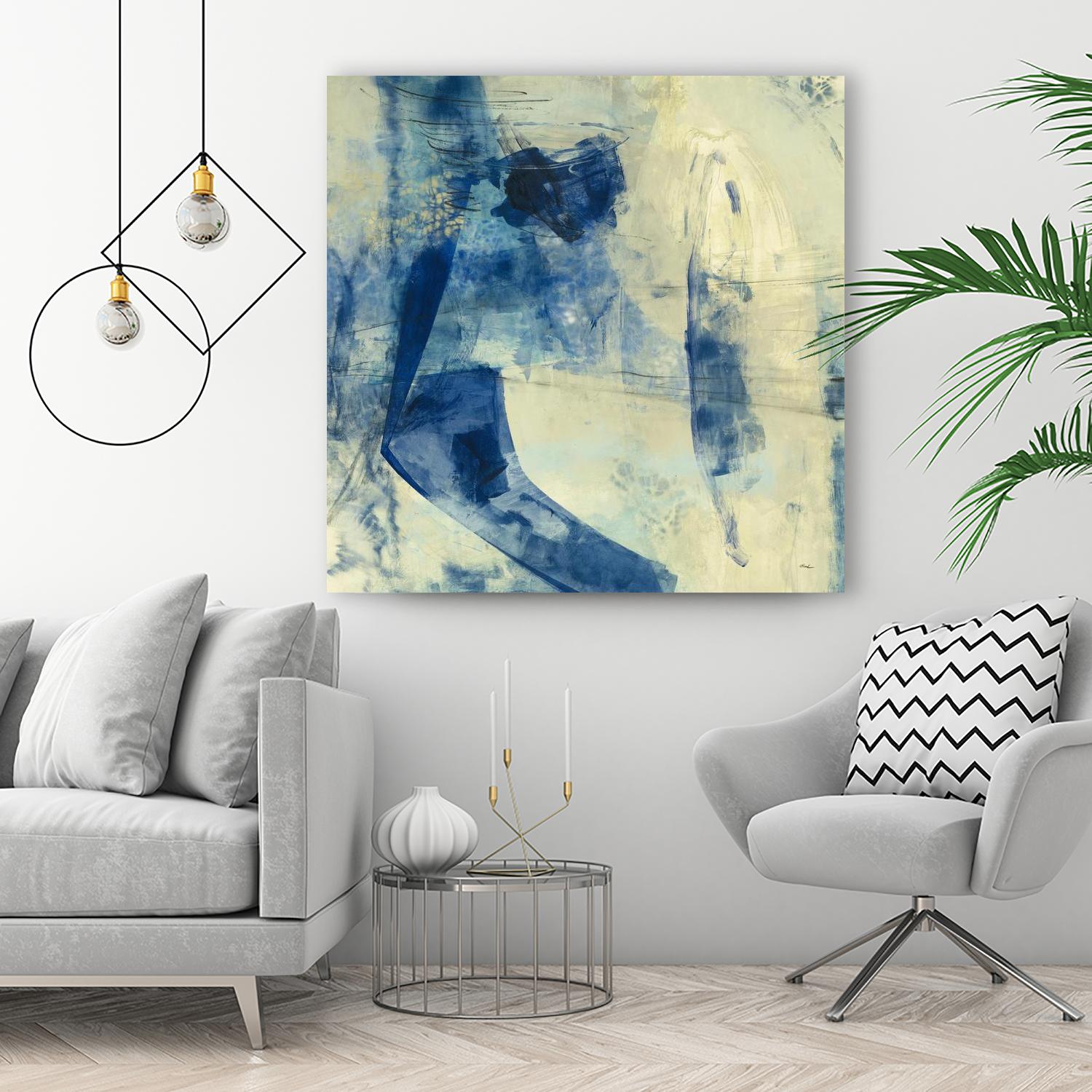 Blue Daze II by Randy Hibberd on GIANT ART - beige abstract
