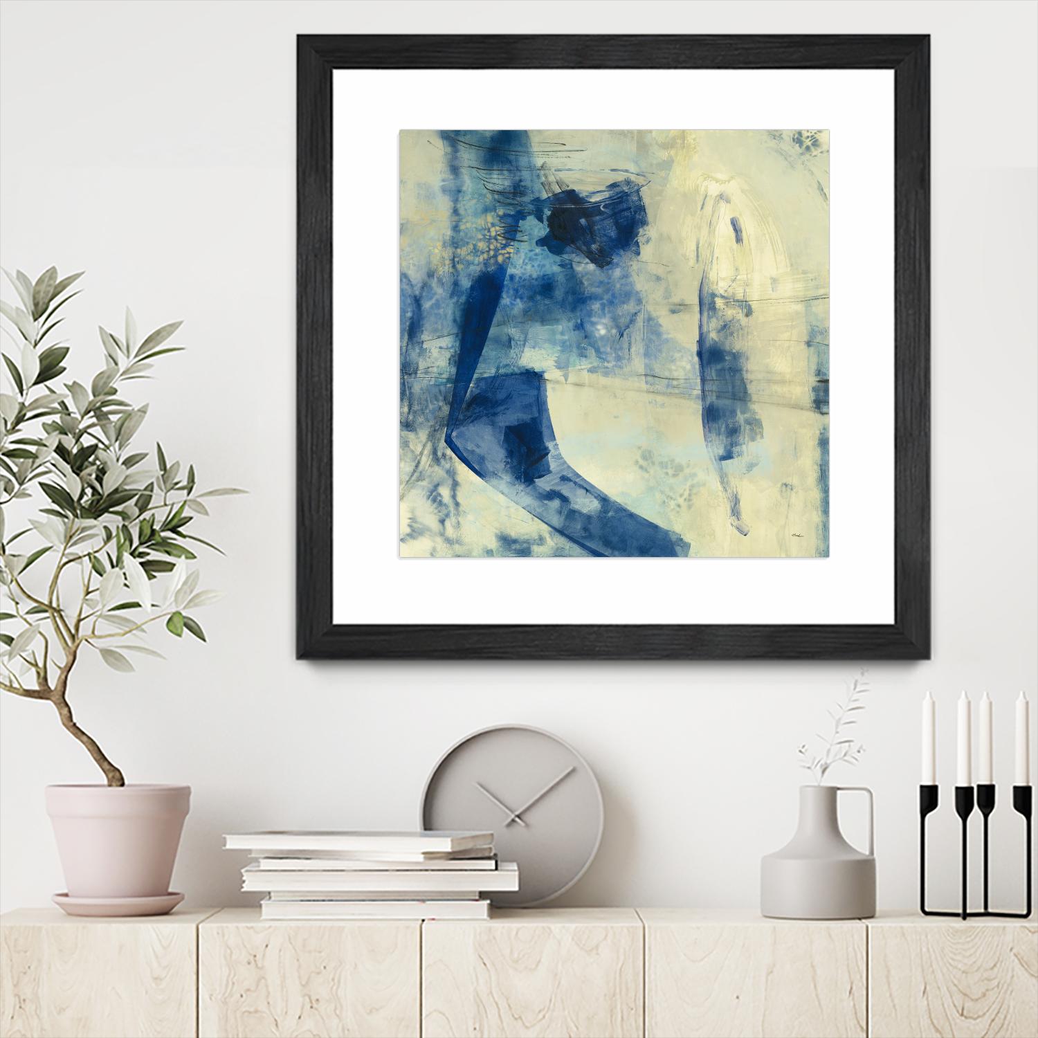Blue Daze II by Randy Hibberd on GIANT ART - beige abstract