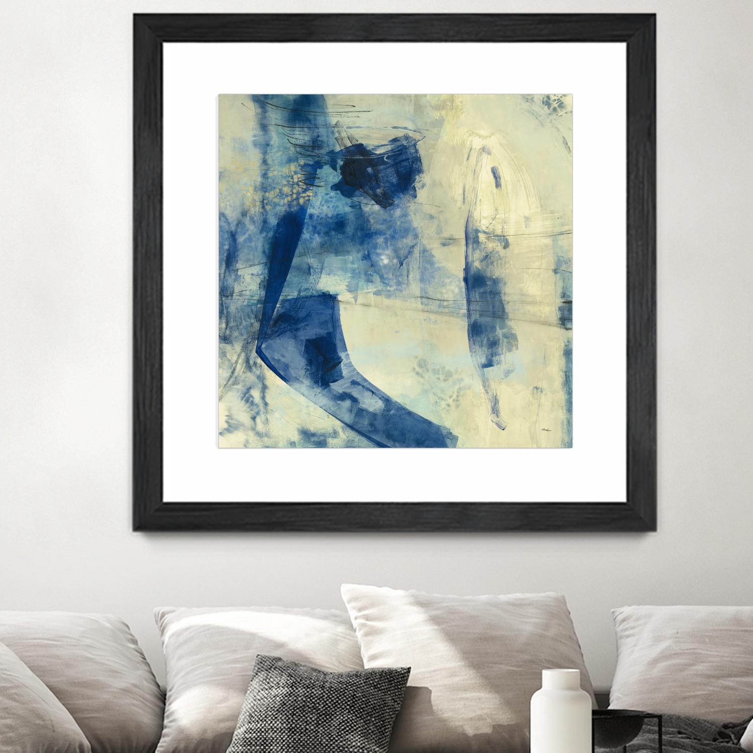 Blue Daze II by Randy Hibberd on GIANT ART - beige abstract