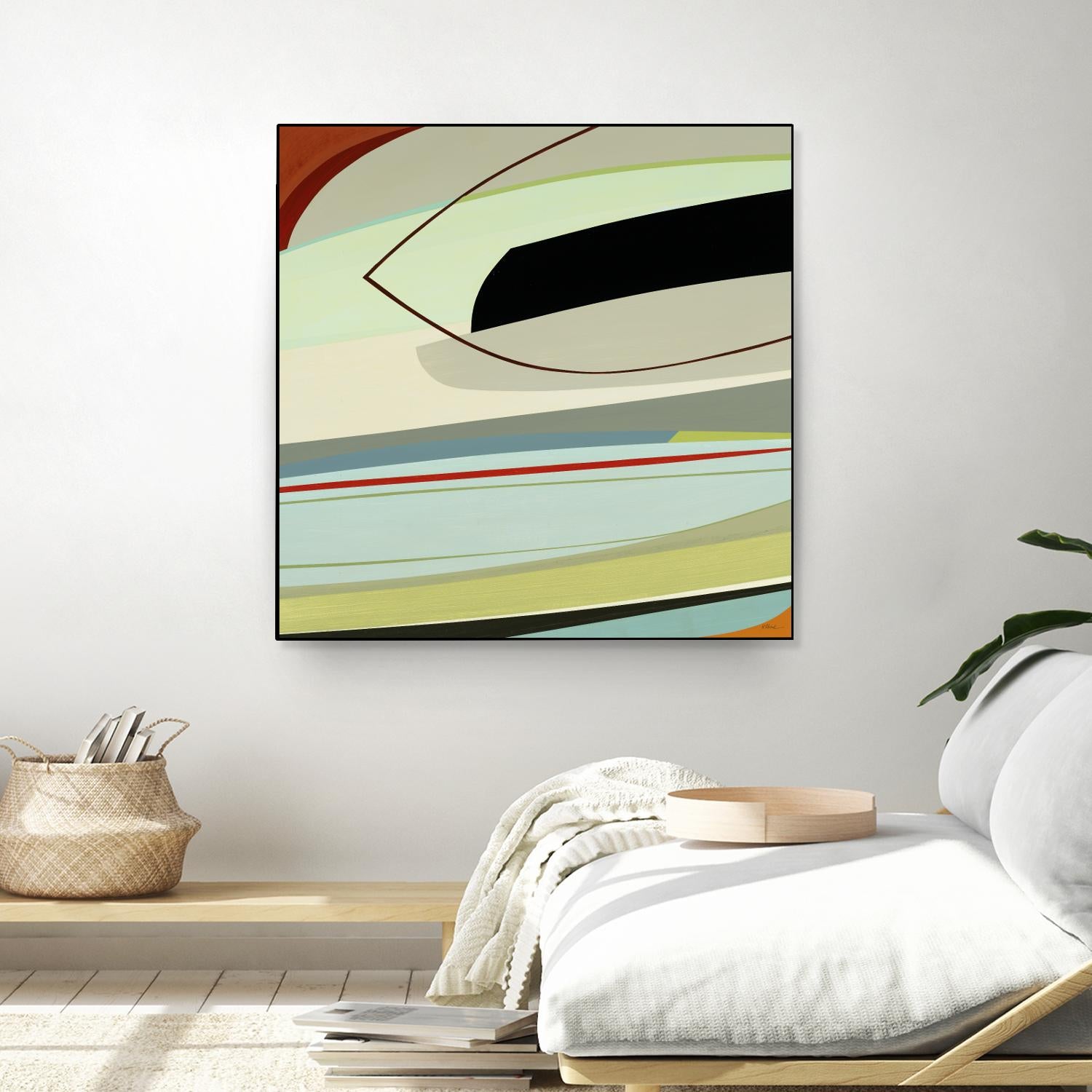 Layered Sounds II by Randy Hibberd on GIANT ART - green abstract