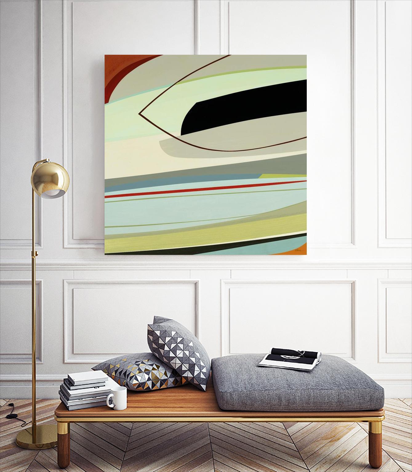 Layered Sounds II by Randy Hibberd on GIANT ART - green abstract