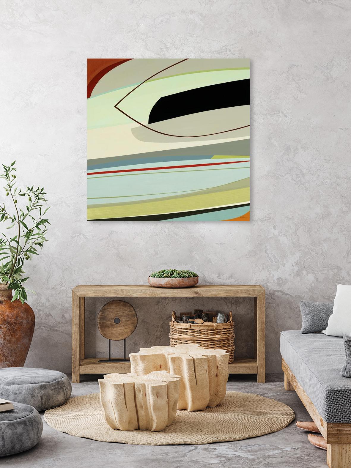 Layered Sounds II by Randy Hibberd on GIANT ART - green abstract