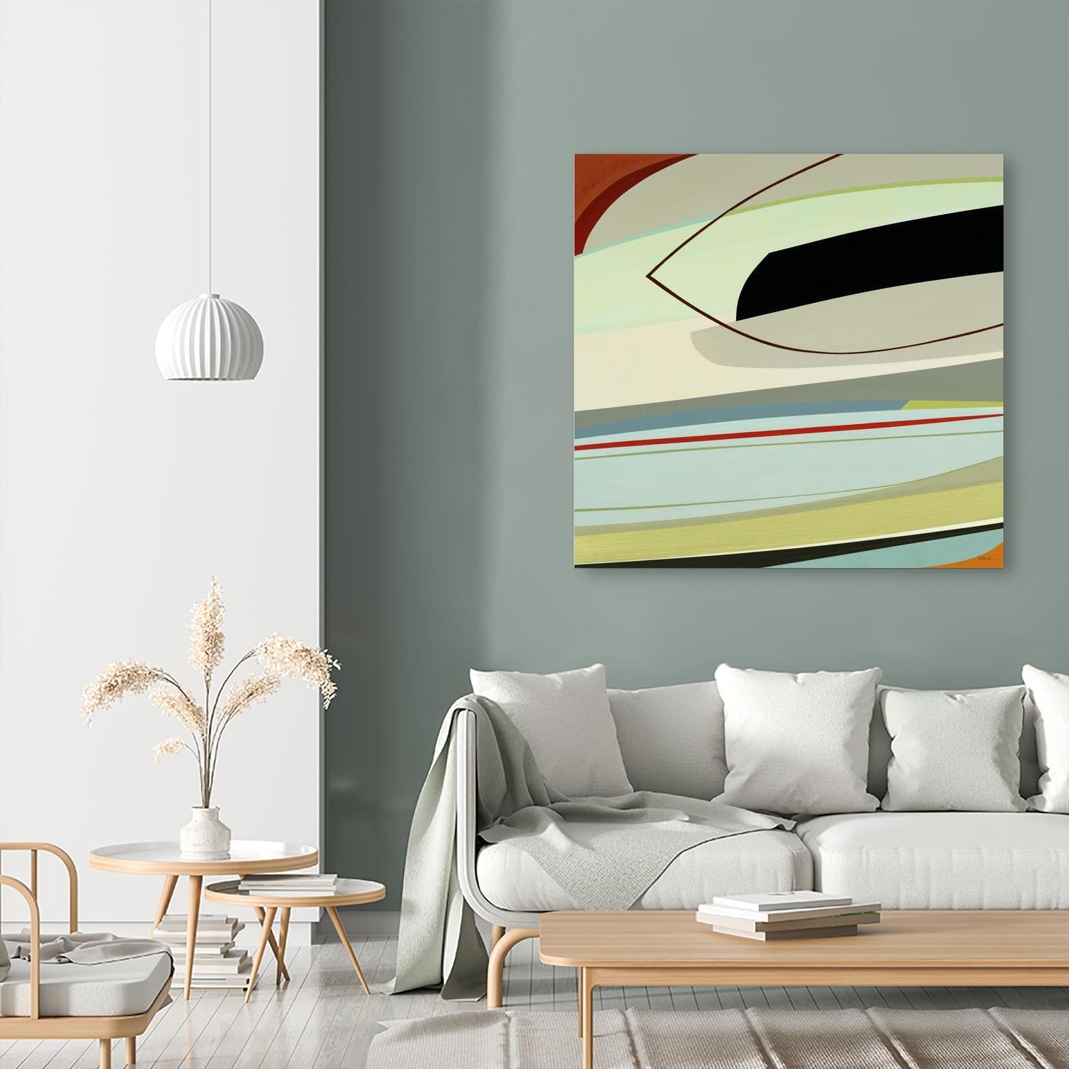 Layered Sounds II by Randy Hibberd on GIANT ART - green abstract