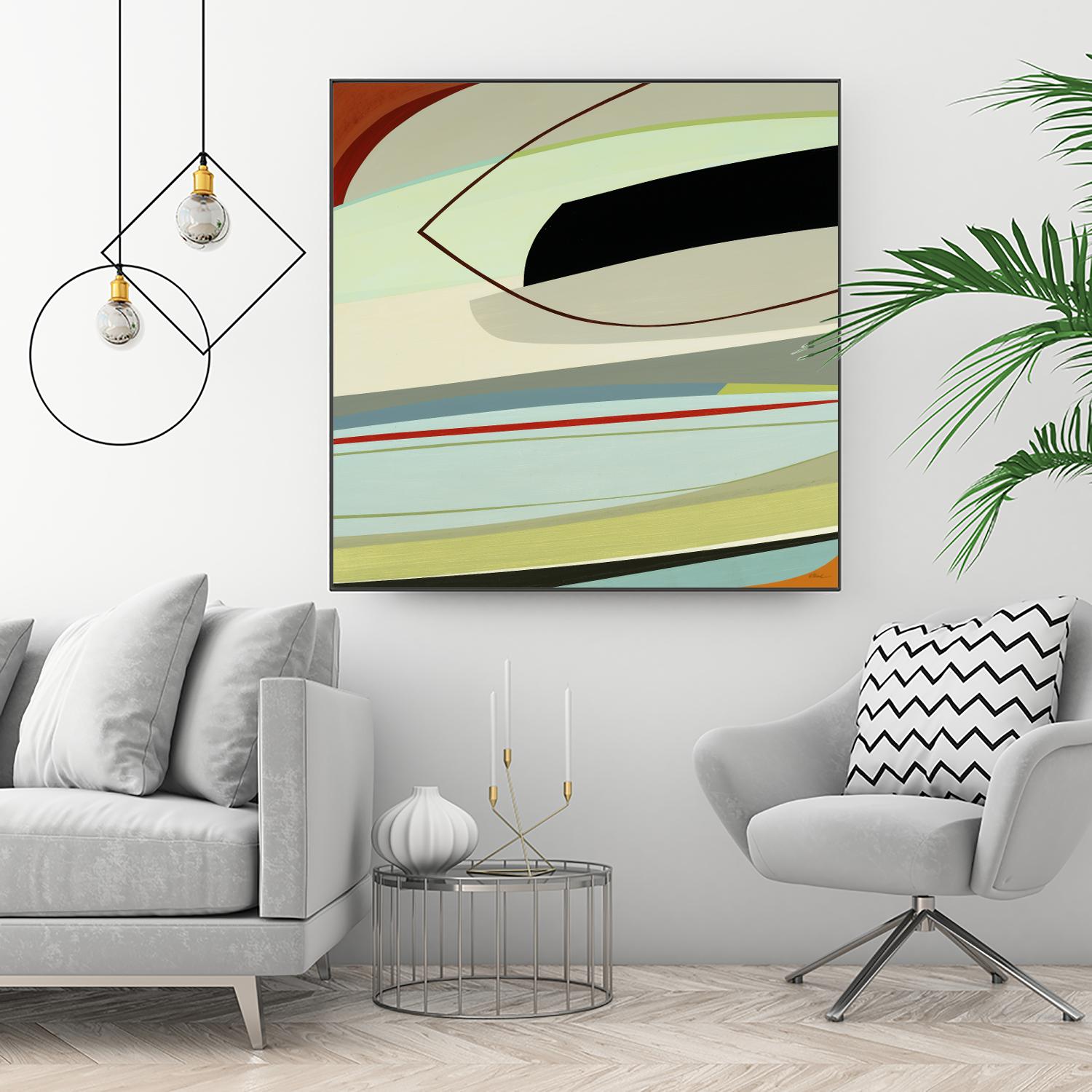 Layered Sounds II by Randy Hibberd on GIANT ART - green abstract