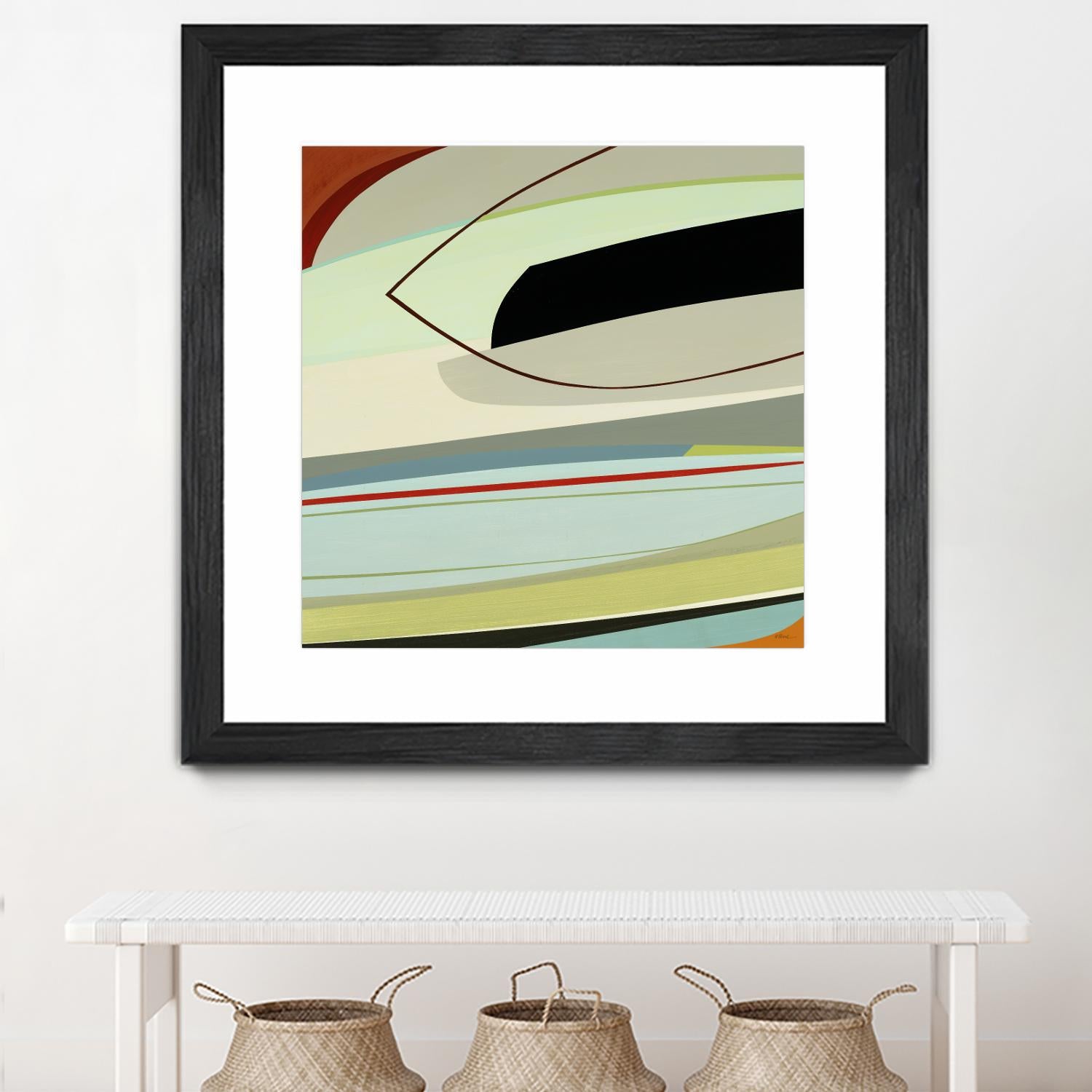 Layered Sounds II by Randy Hibberd on GIANT ART - green abstract