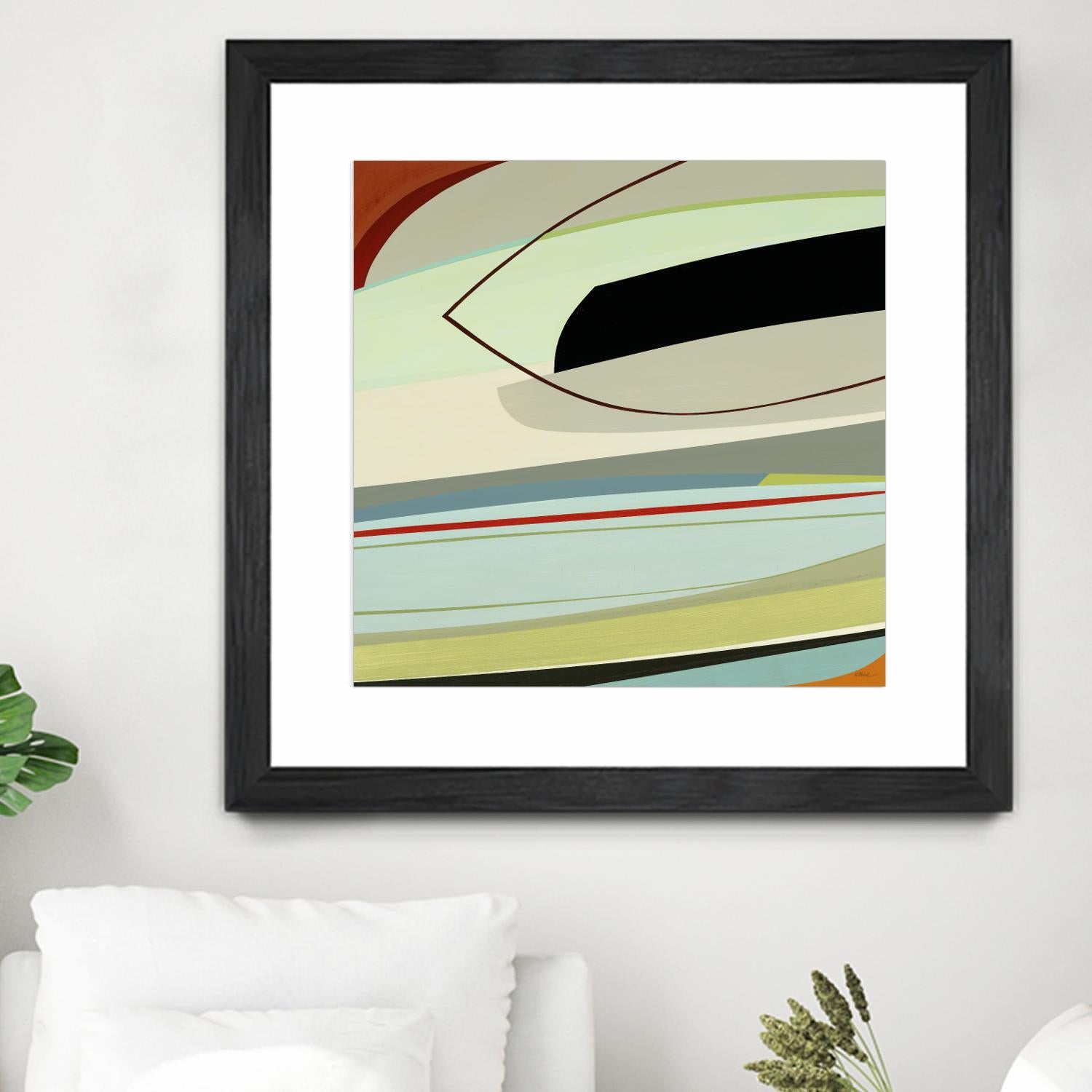 Layered Sounds II by Randy Hibberd on GIANT ART - green abstract