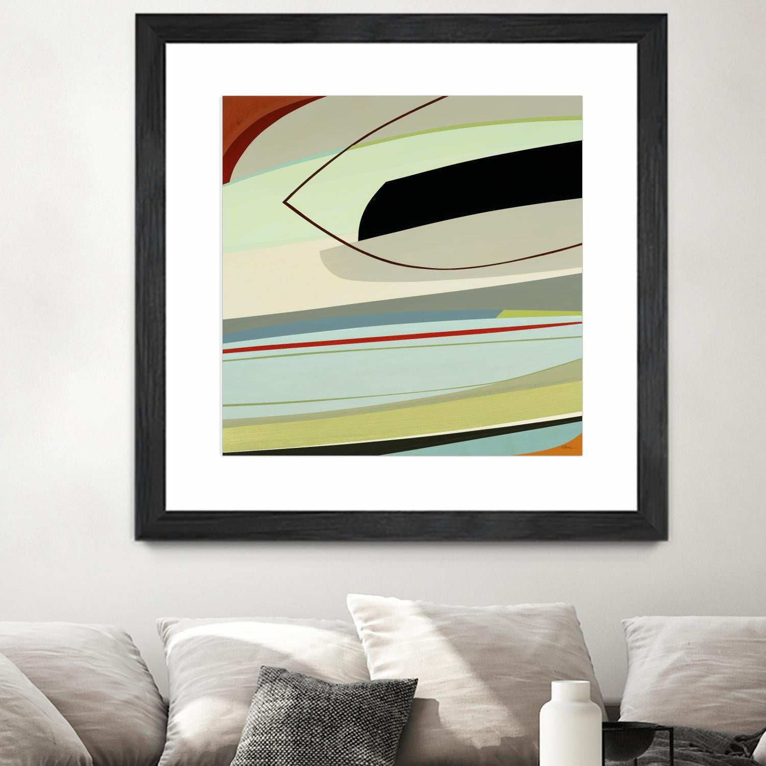 Layered Sounds II by Randy Hibberd on GIANT ART - green abstract