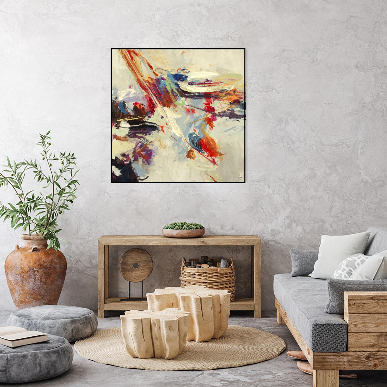 Positive Energy I by Randy Hibberd on GIANT ART - beige abstract