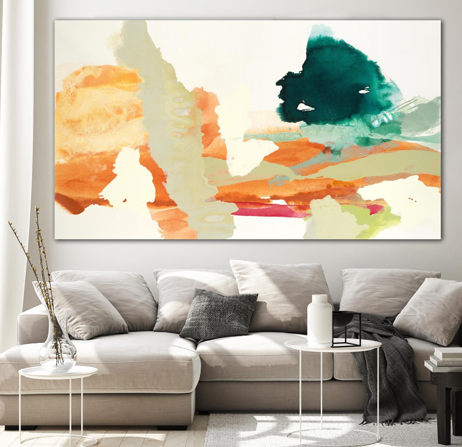 Warm Waves by Randy Hibberd on GIANT ART - turquoise abstract