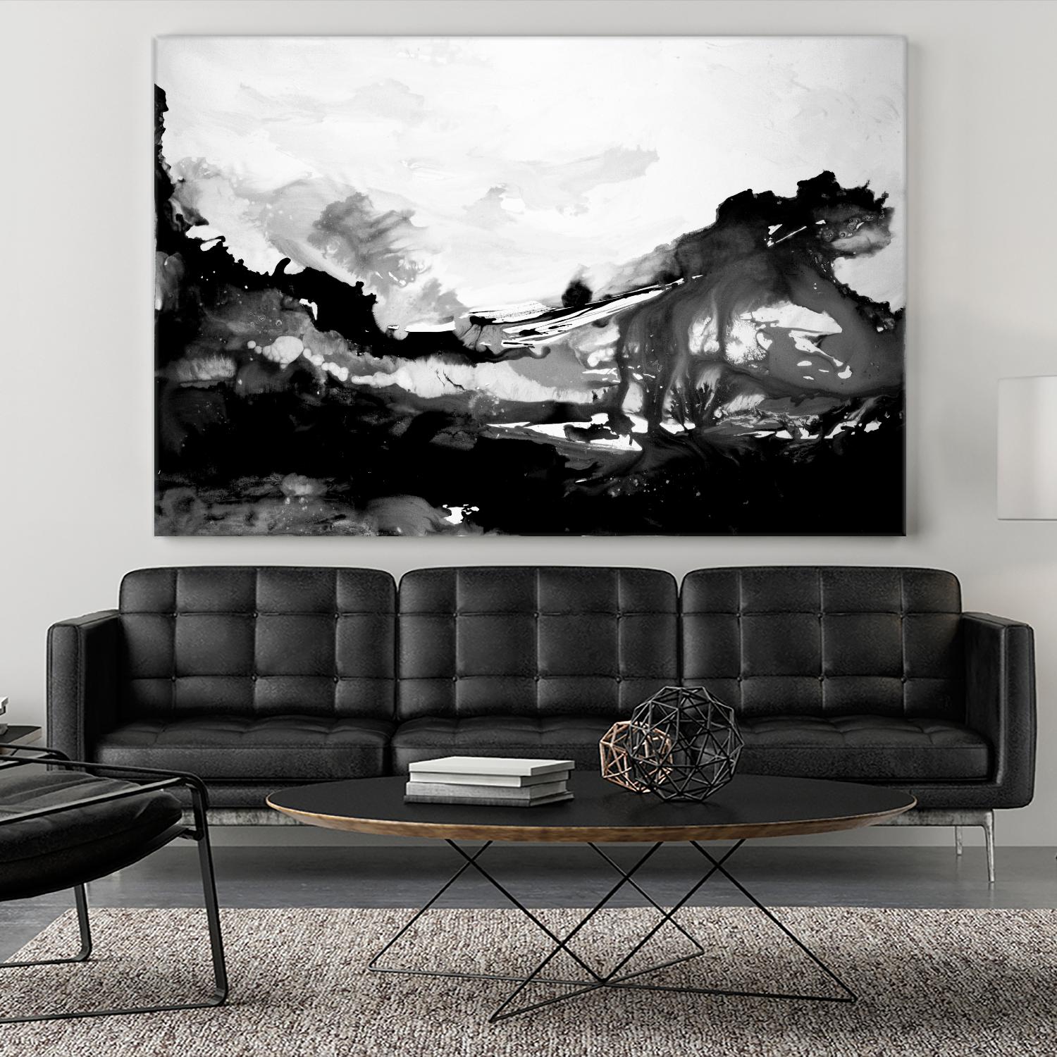 Blu Scenery V2 by Randy Hibberd on GIANT ART - white abstract