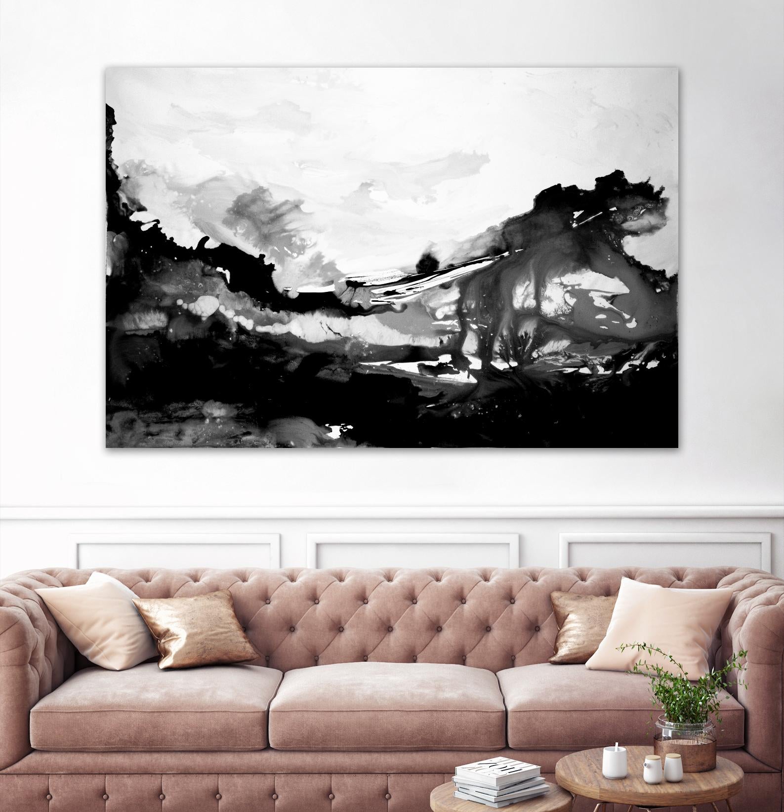 Blu Scenery V2 by Randy Hibberd on GIANT ART - white abstract