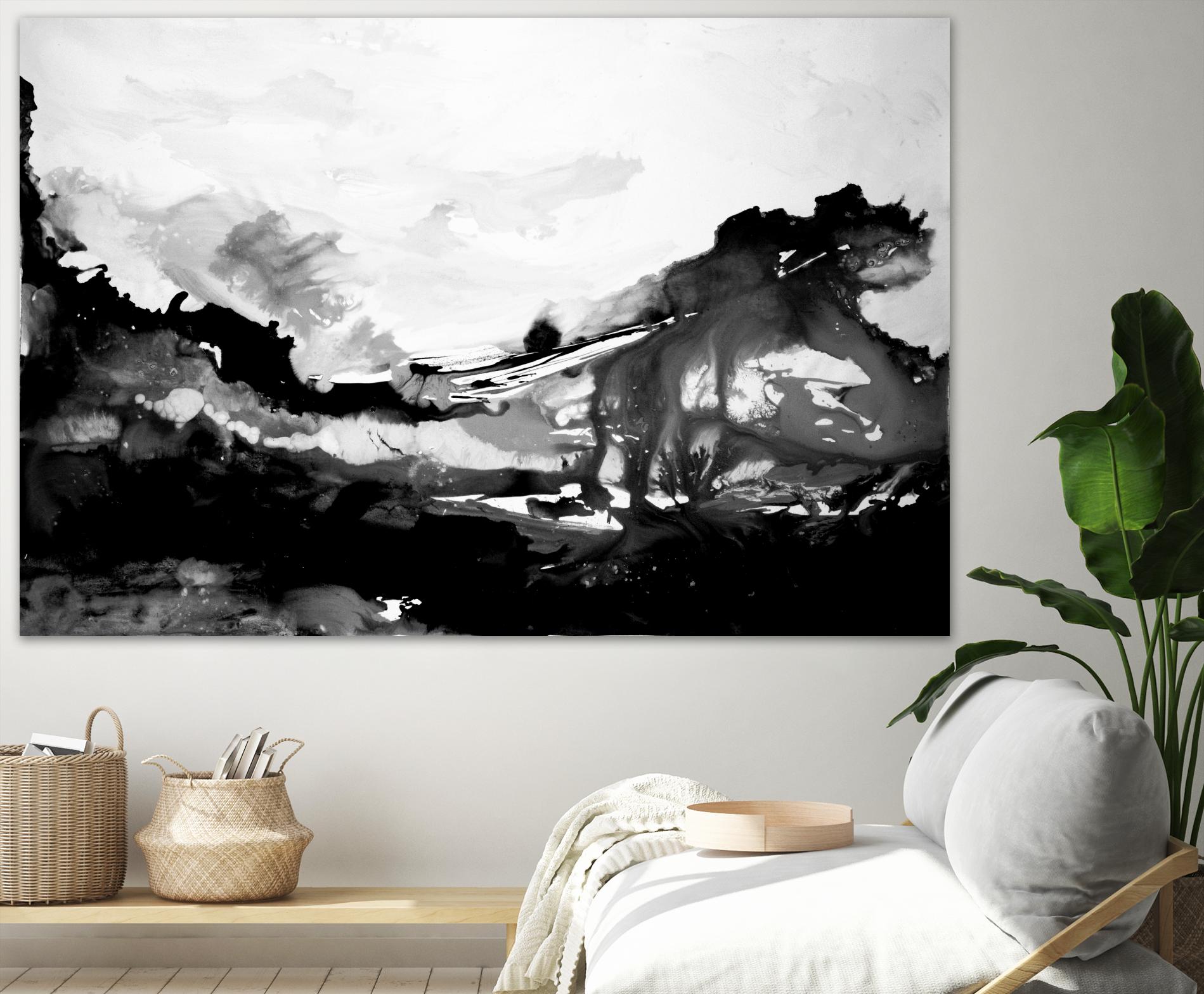 Blu Scenery V2 by Randy Hibberd on GIANT ART - white abstract