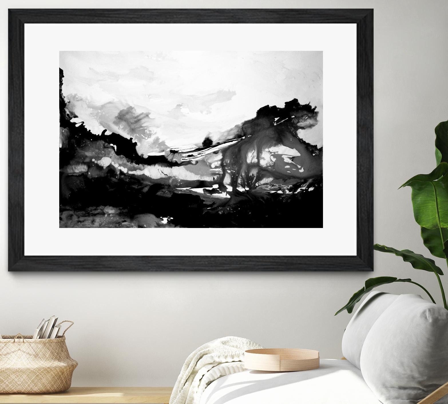 Blu Scenery V2 by Randy Hibberd on GIANT ART - white abstract