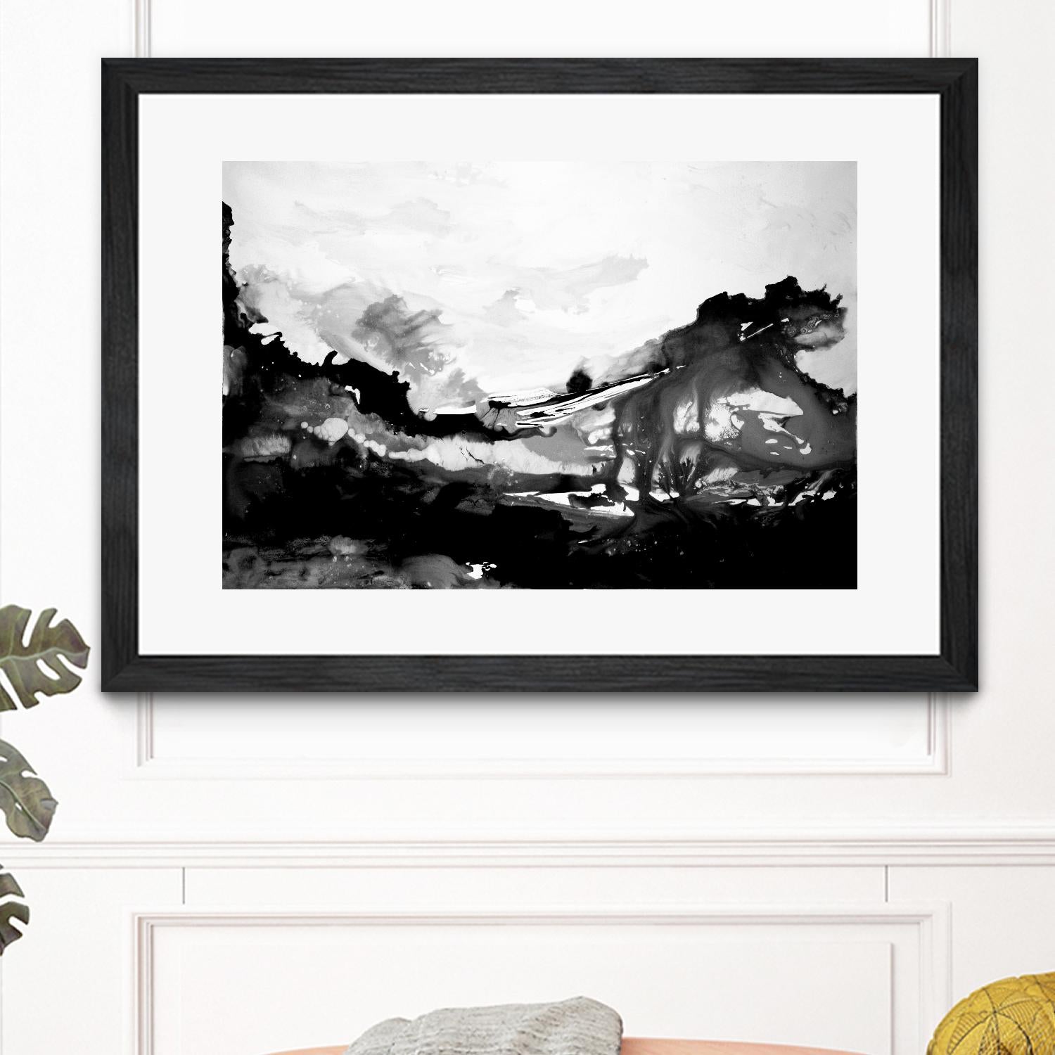 Blu Scenery V2 by Randy Hibberd on GIANT ART - white abstract