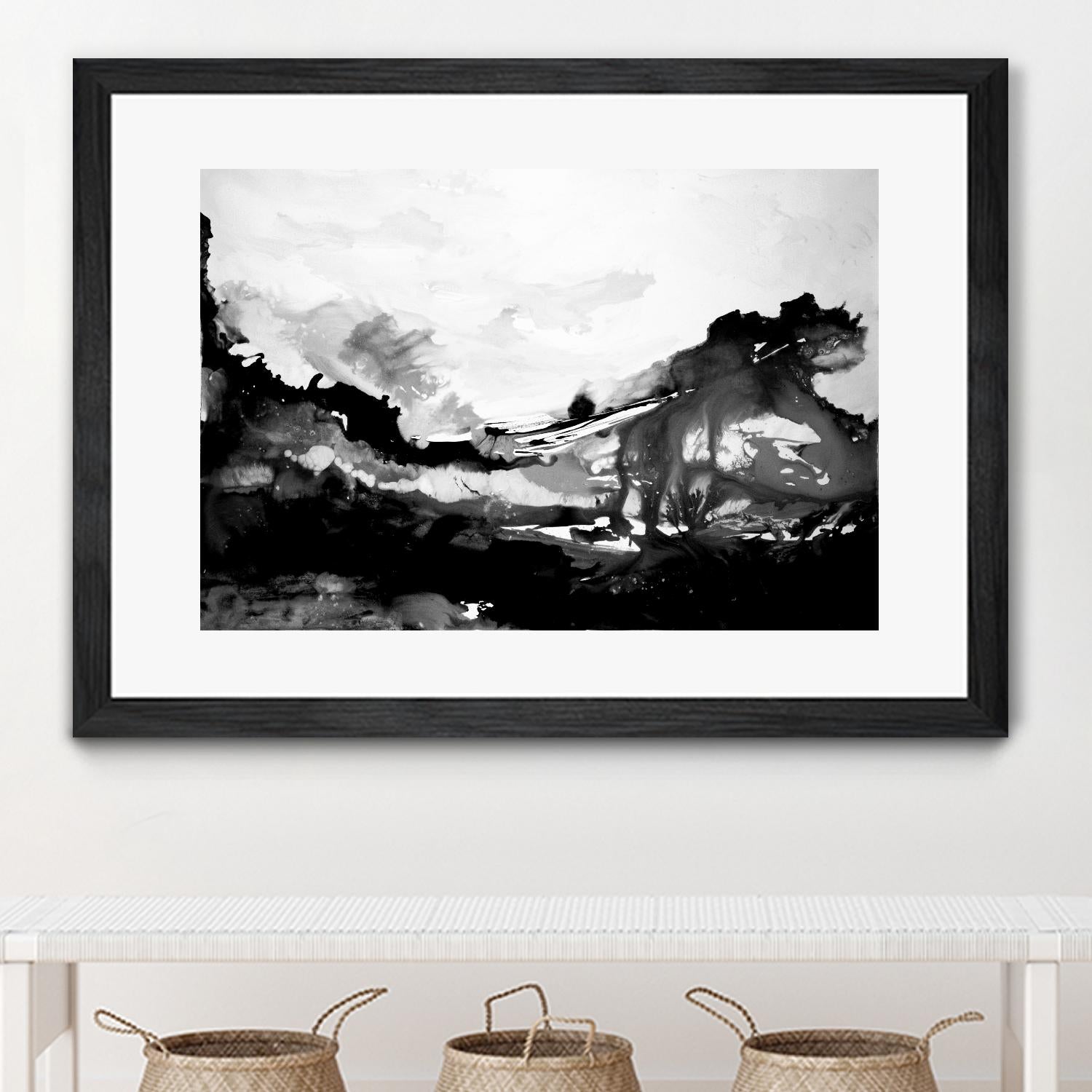 Blu Scenery V2 by Randy Hibberd on GIANT ART - white abstract