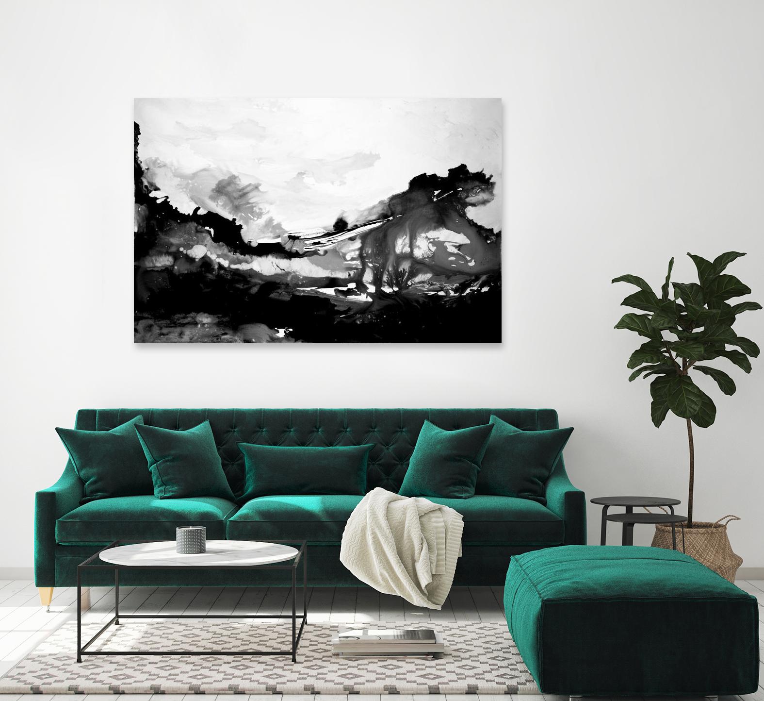 Blu Scenery V2 by Randy Hibberd on GIANT ART - white abstract