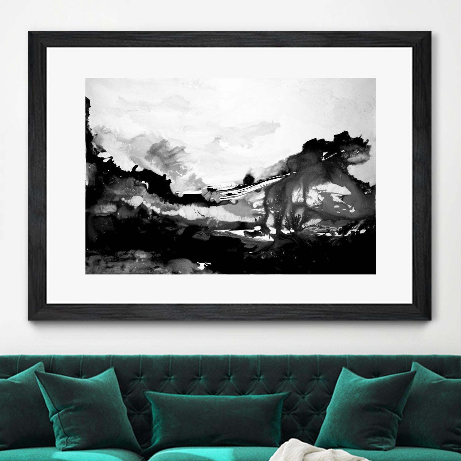 Blu Scenery V2 by Randy Hibberd on GIANT ART - white abstract