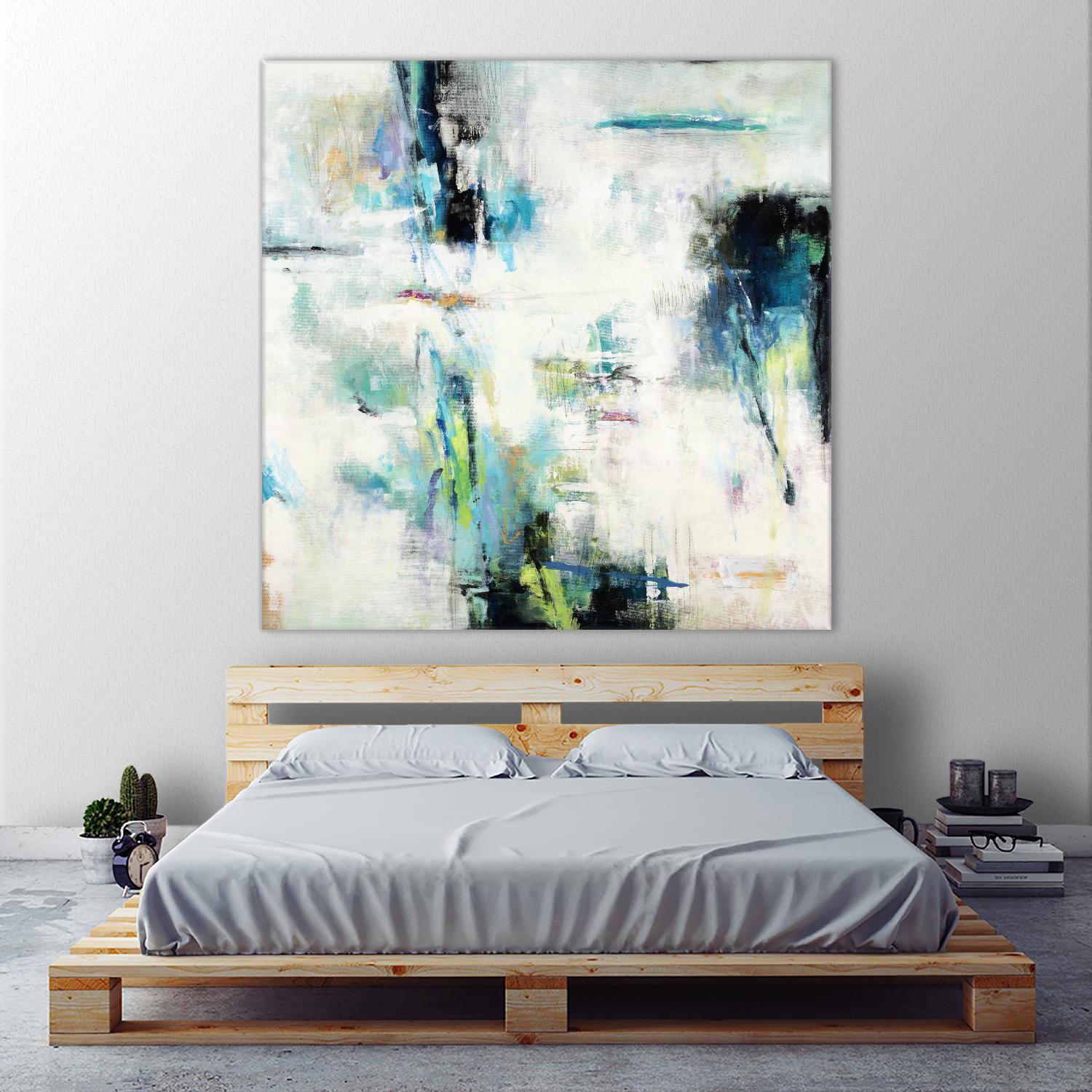 Spring Blu by Randy Hibberd on GIANT ART - grey abstract